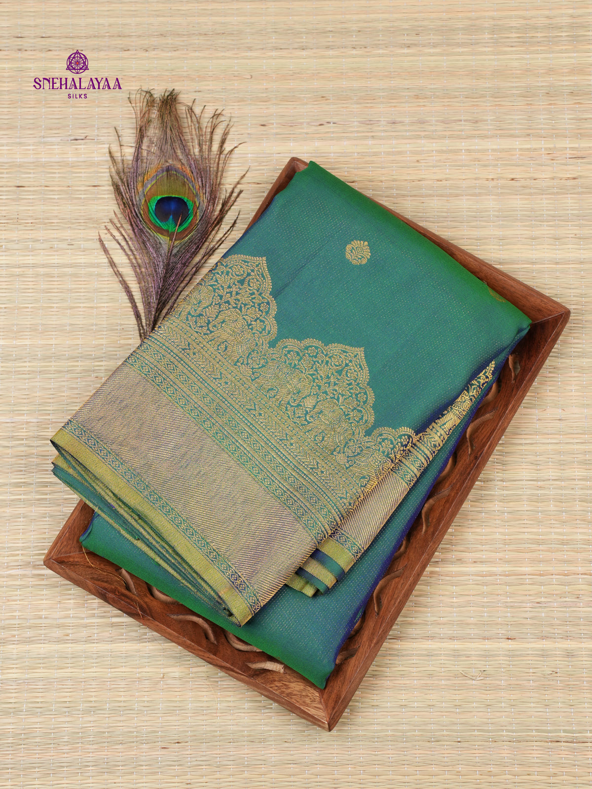 Sea Green Kanjivaram Silk Saree