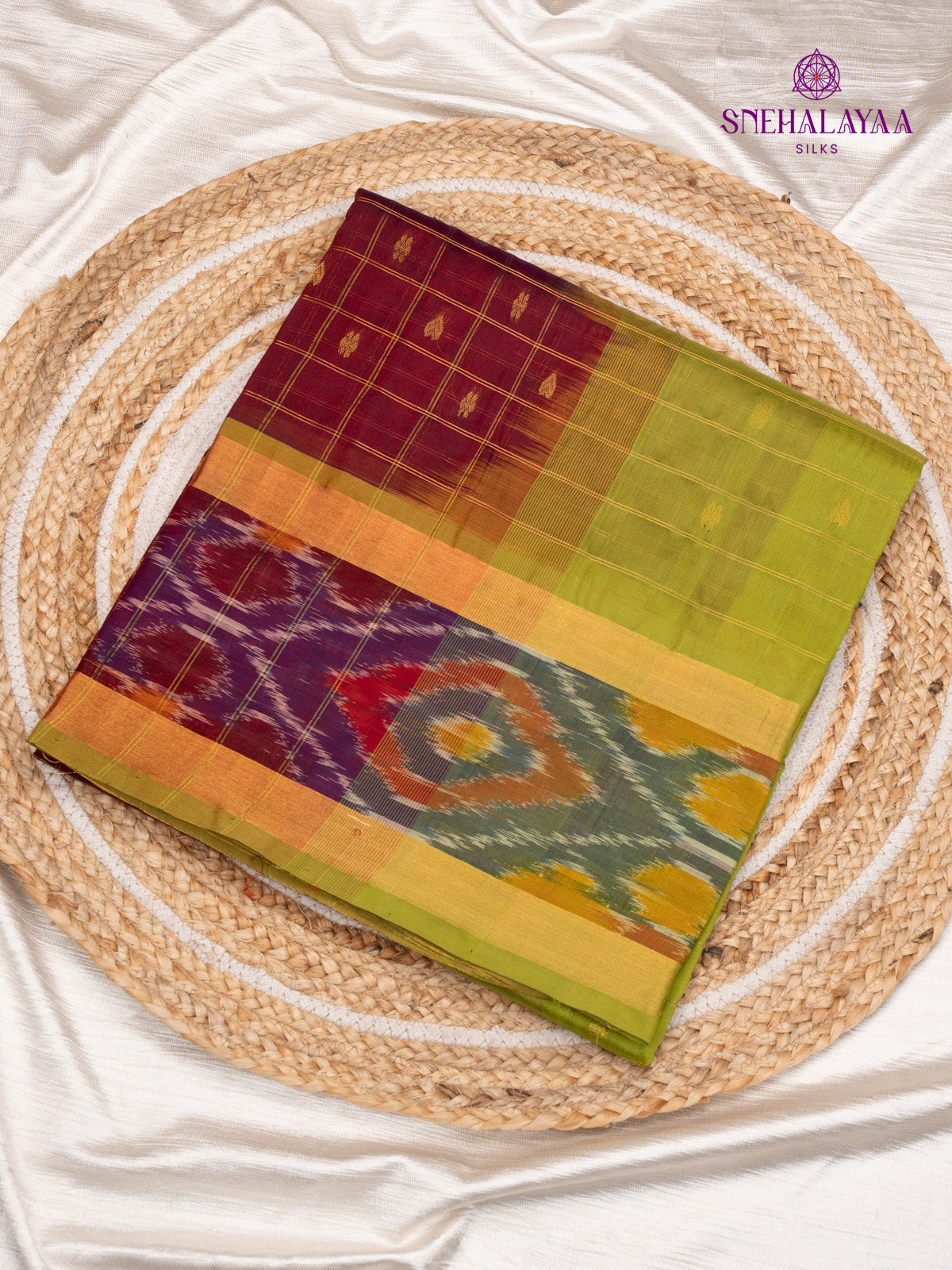 Maroon Kanchi Silk Cotton Saree