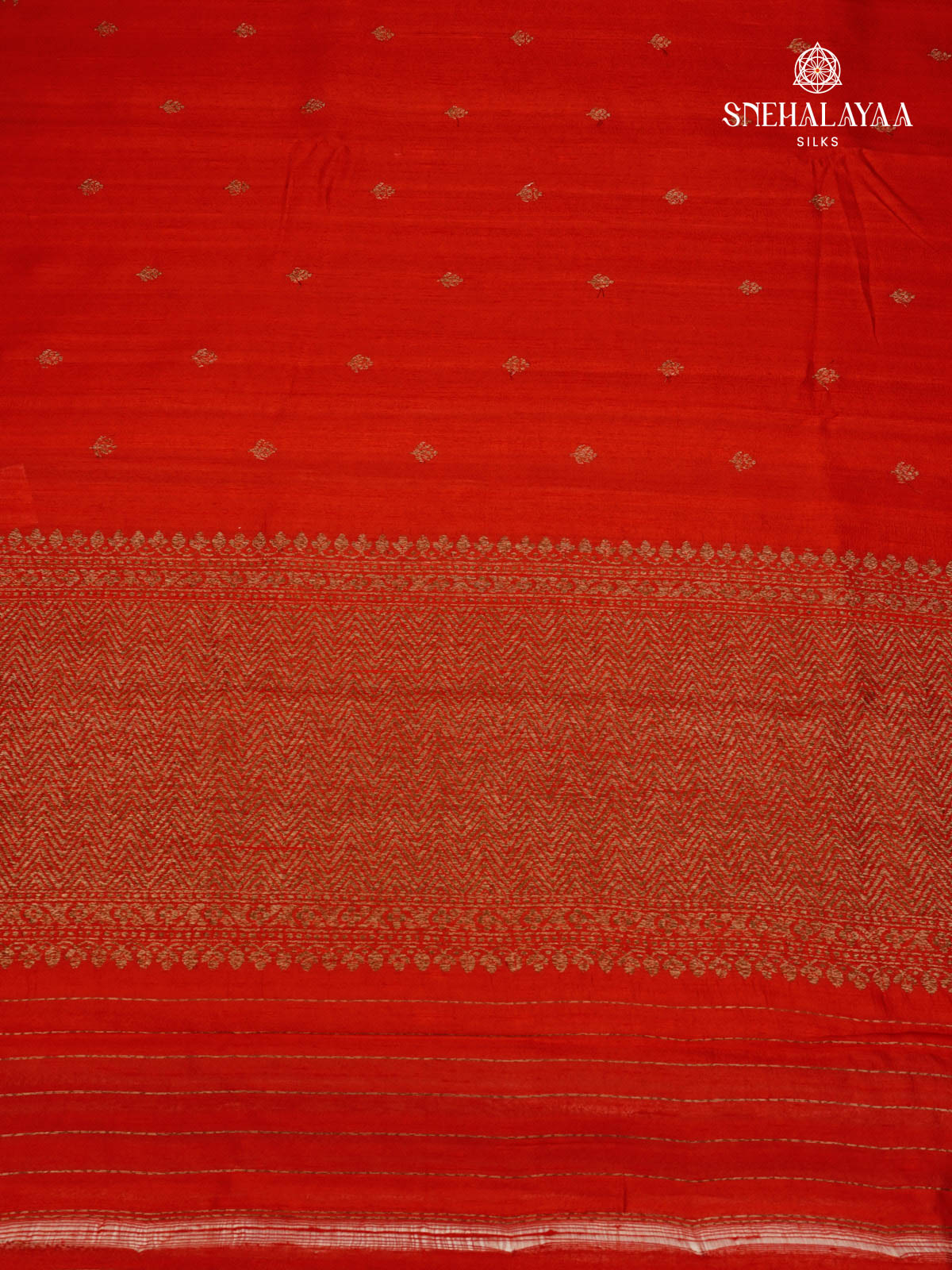 Ruby Red Banaras Raw Silk Saree