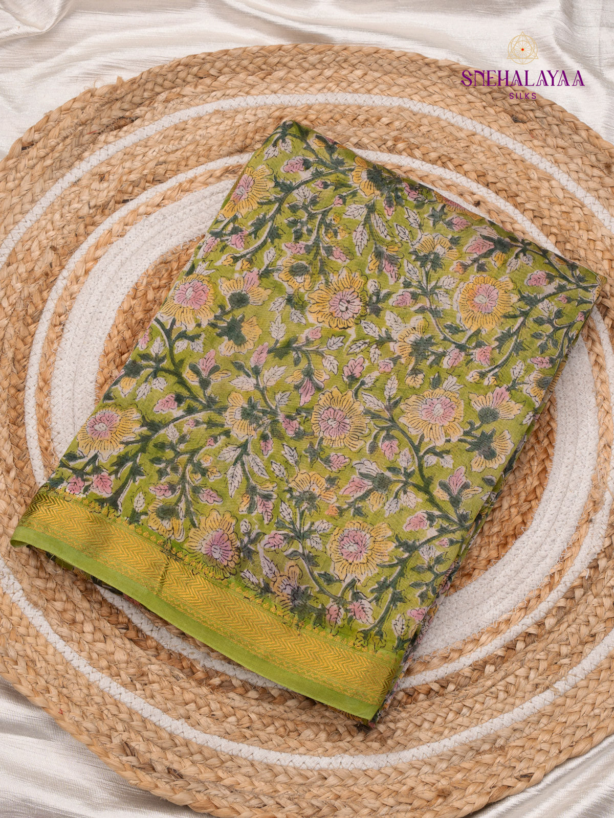 Green Chanderi Saree