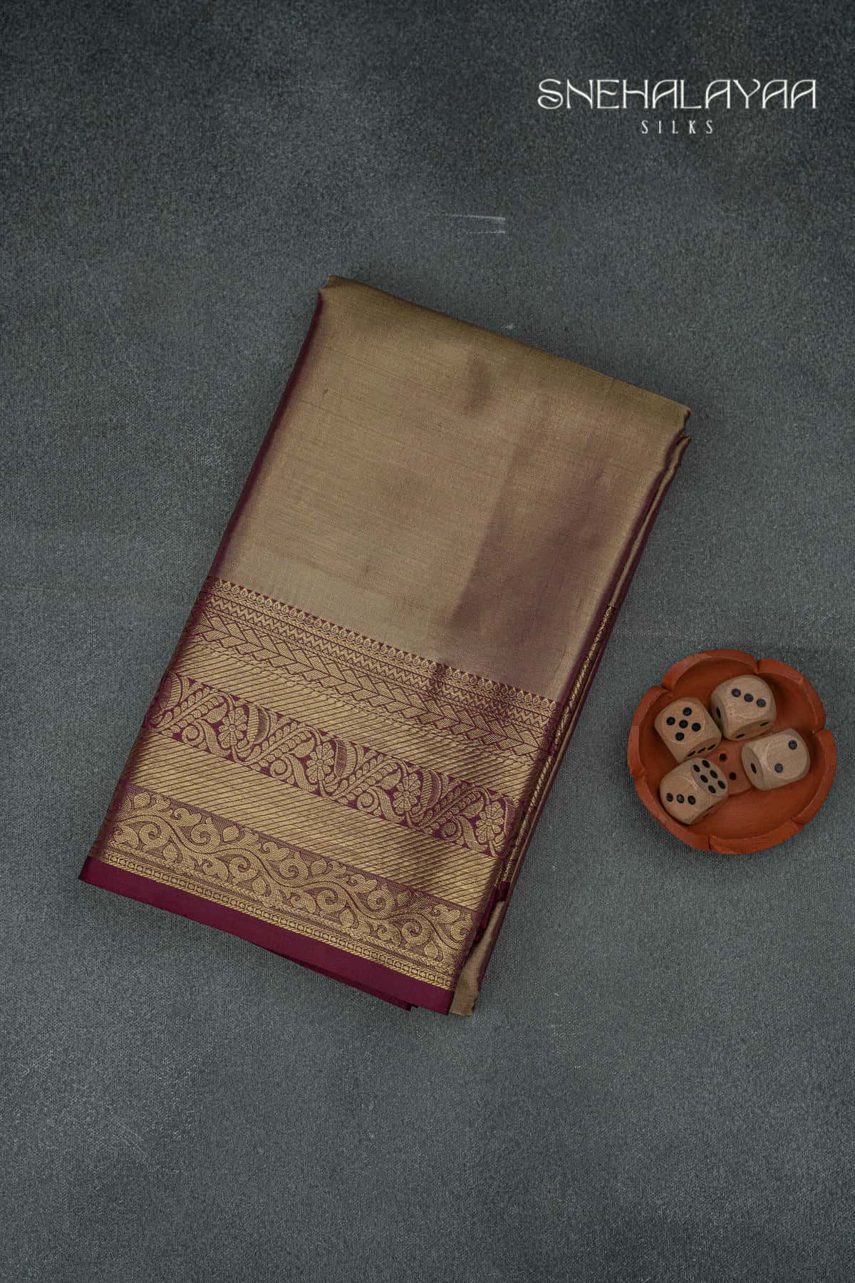 Gold Kancheevaram Tissue Silk Saree