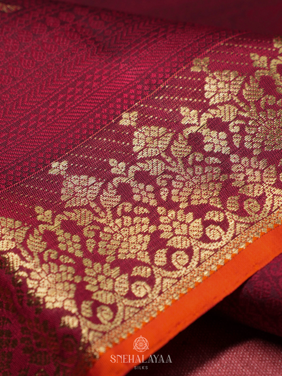 Maroon Kanjivaram Silk Saree