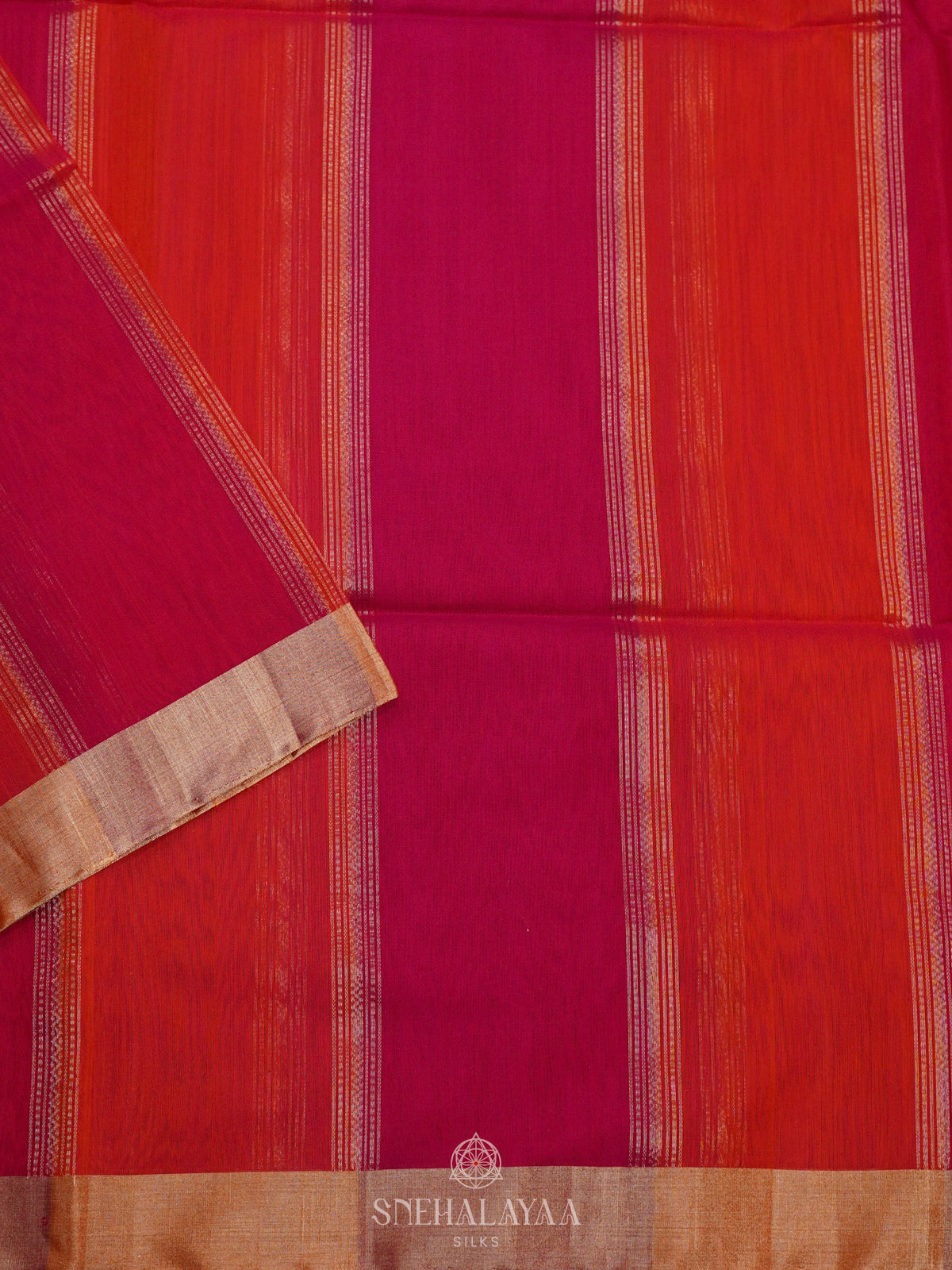 Pink Kora Silk Cotton Saree