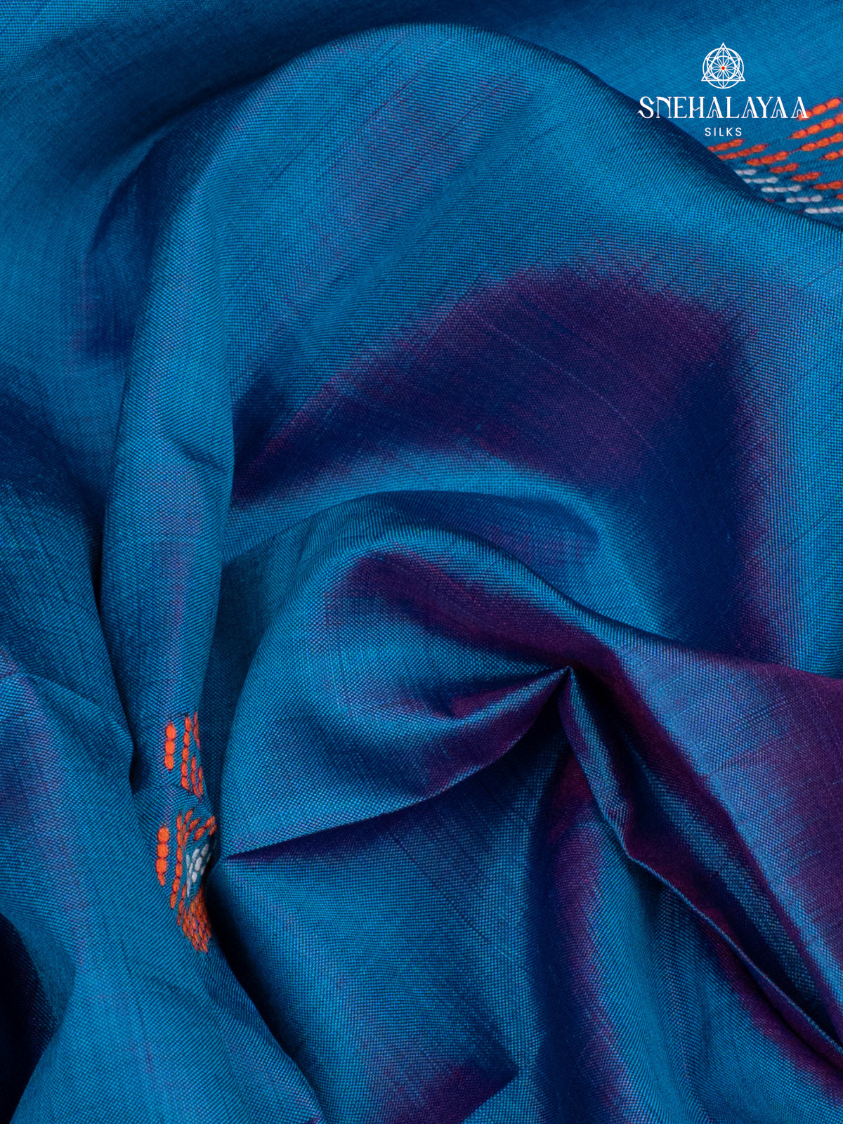 Blue Katan Silk Saree