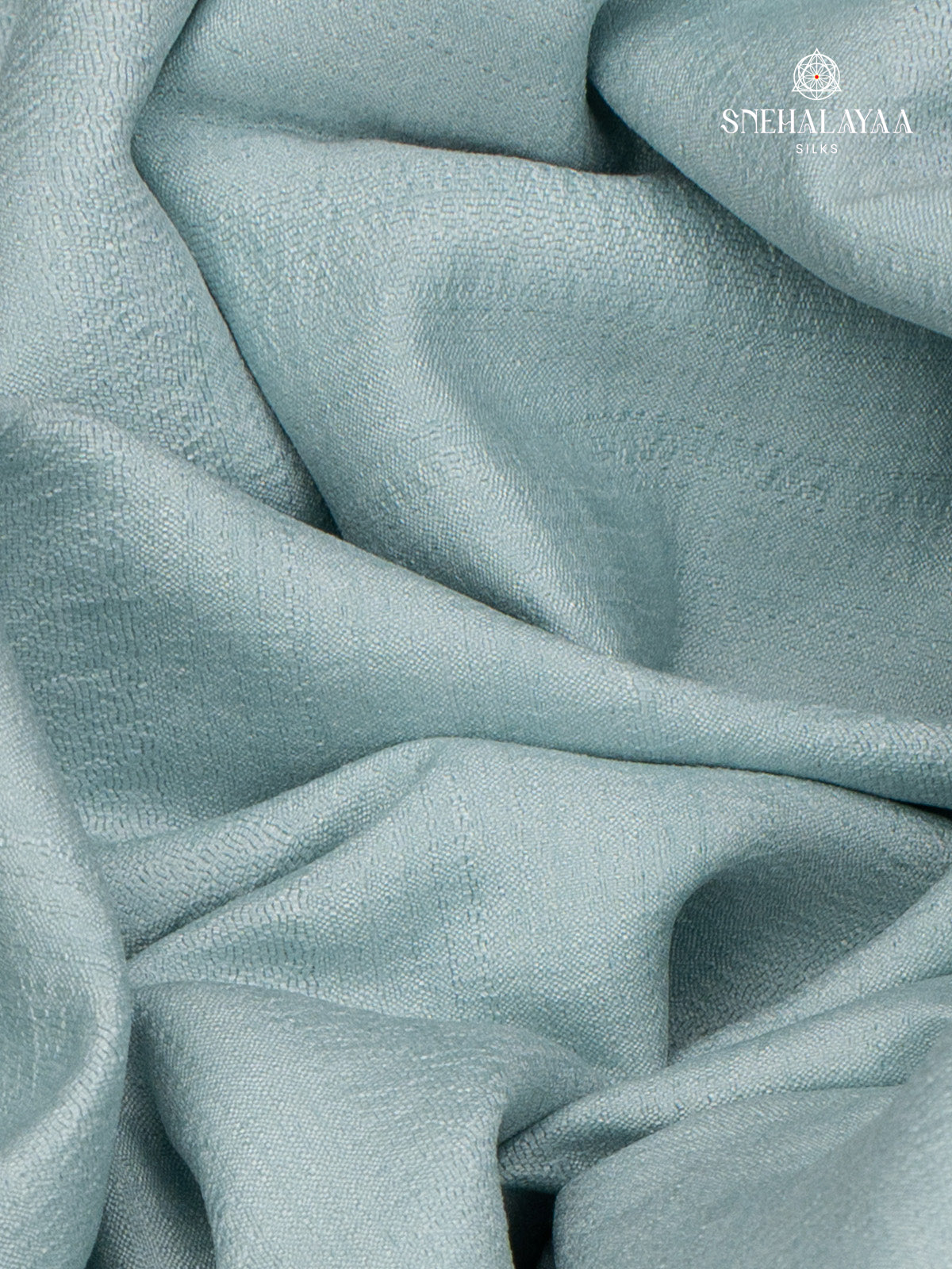 Sky Blue Raw Silk Embroidery Saree