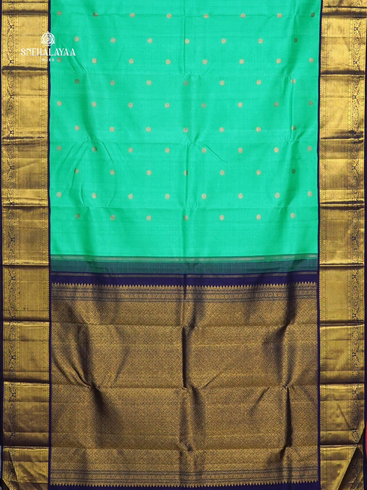 Teal Green Kanjivaram Silk Saree