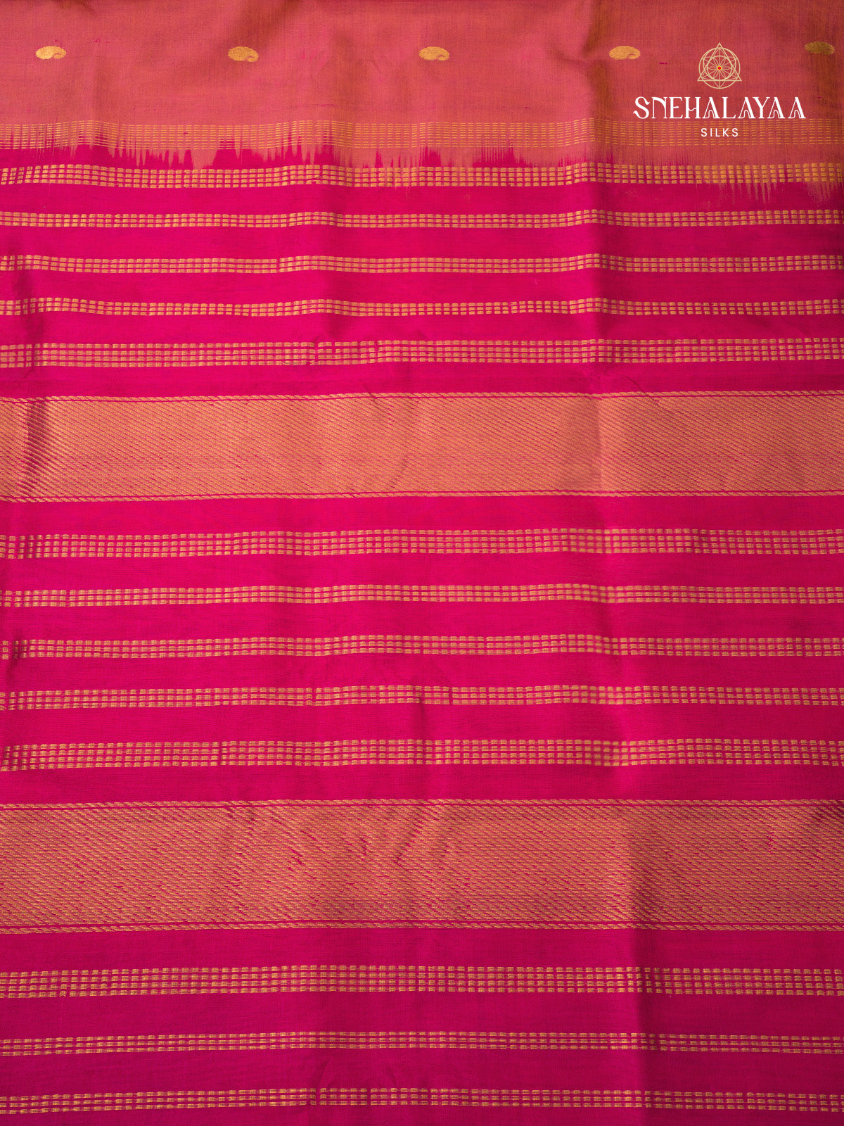 Rust Orange Kanchi Silk Cotton Saree