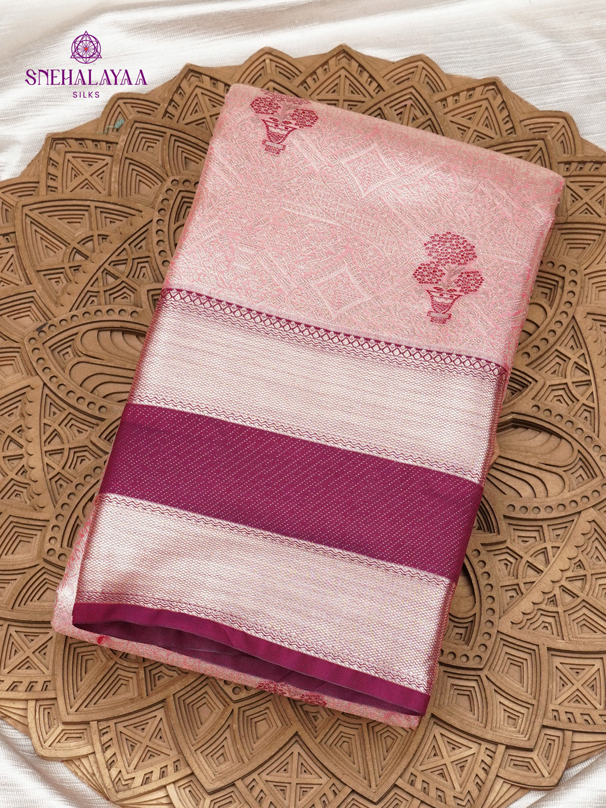 Pink Art Silk Saree