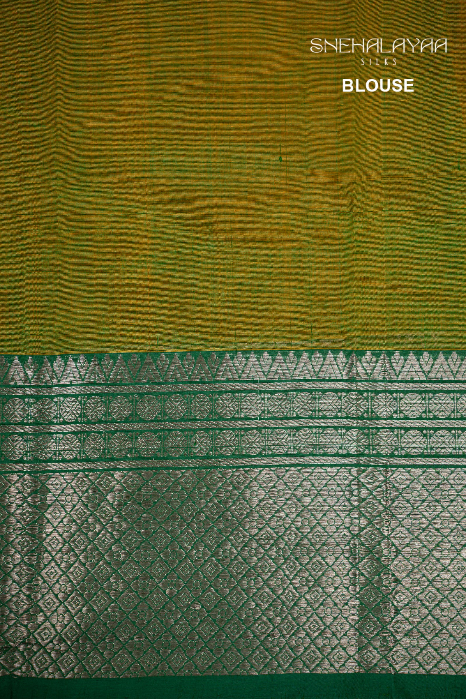 Canary Yellow Mangalgiri Silk Saree