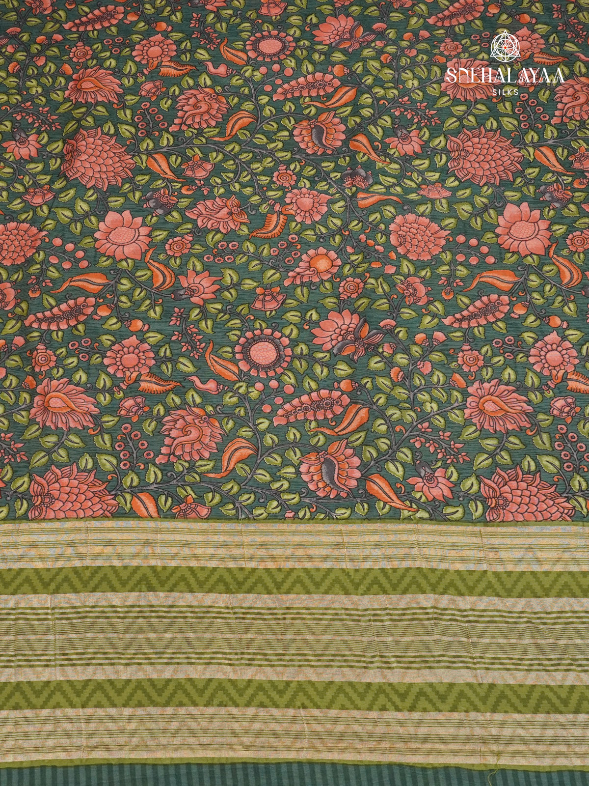 Green Chanderi Saree