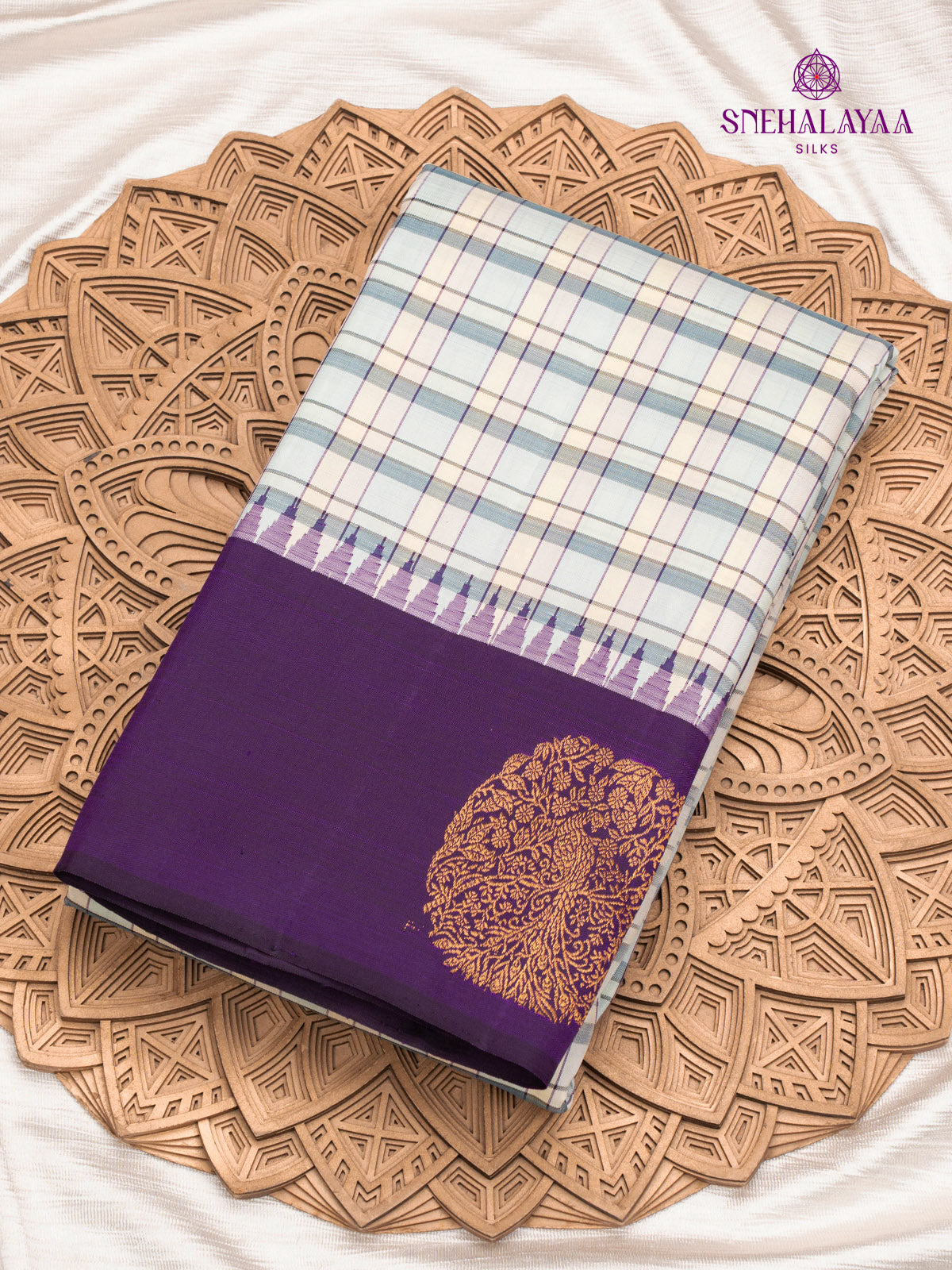 White Kanjivaram Silk Saree