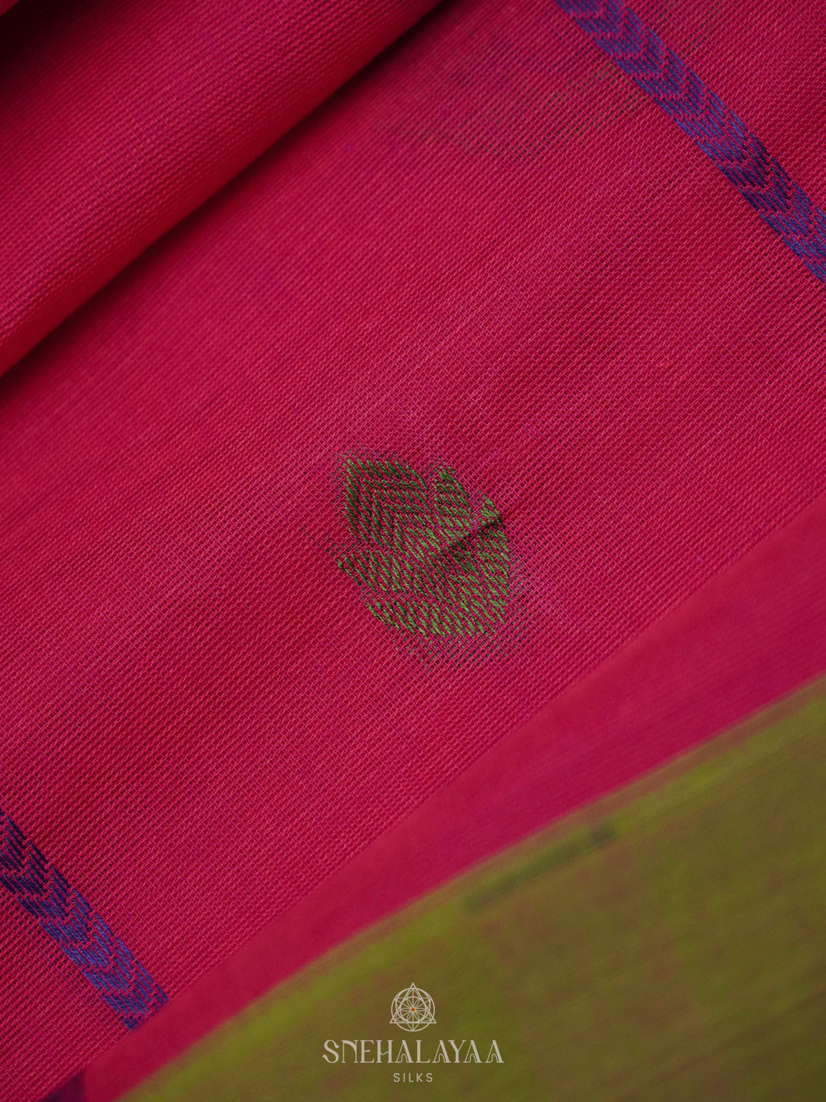 Pink Handloom Cotton Saree