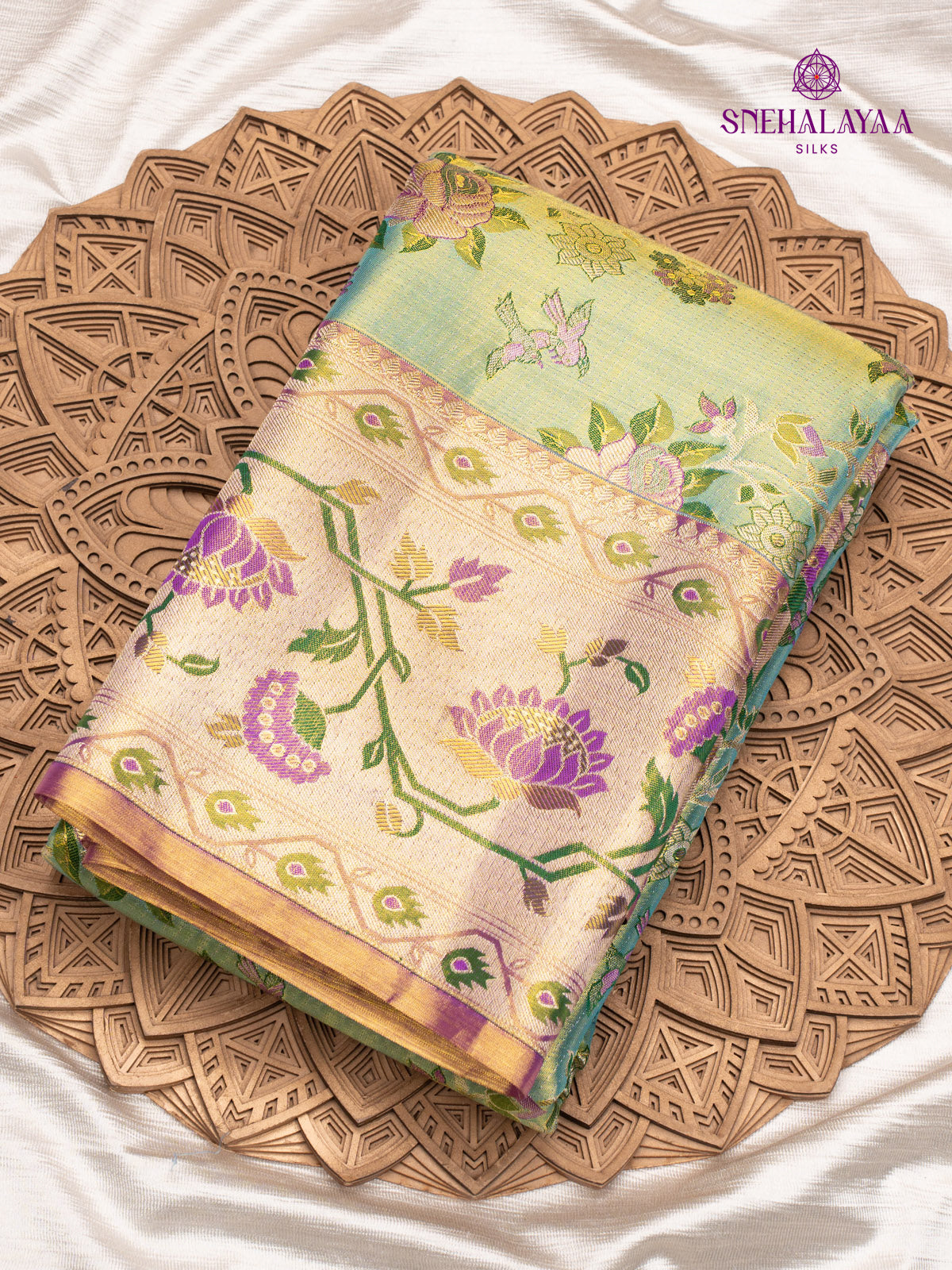 Pale Green Kanjivaram Silk Saree