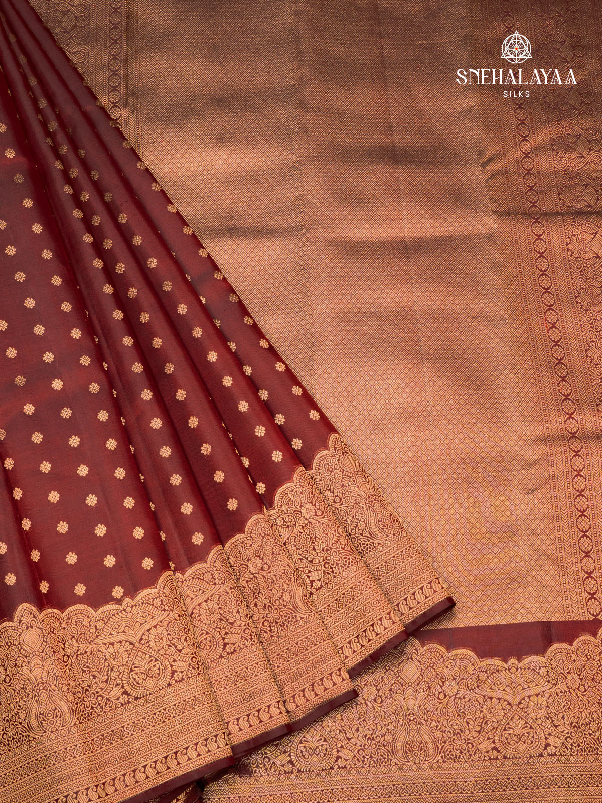 Maroon Kanjivaram Silk Saree