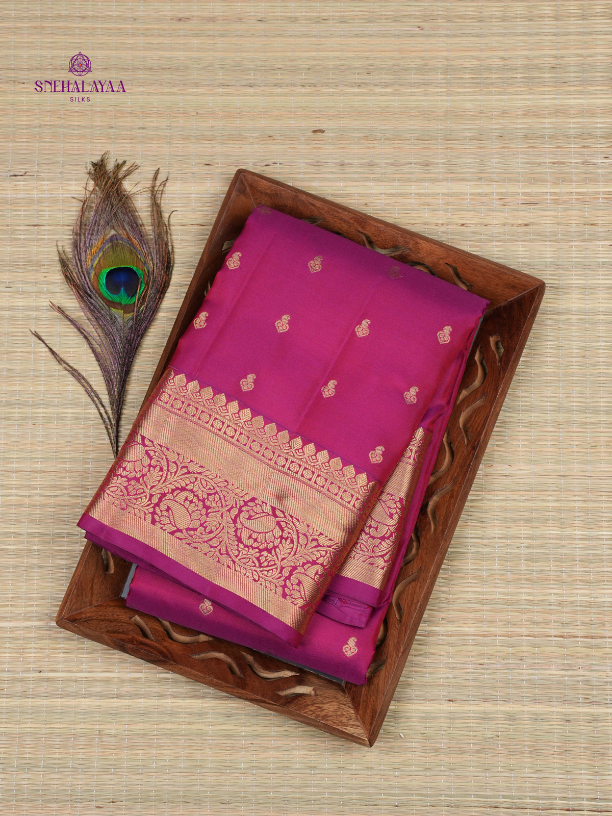 Magenta Kanjivaram Silk Saree
