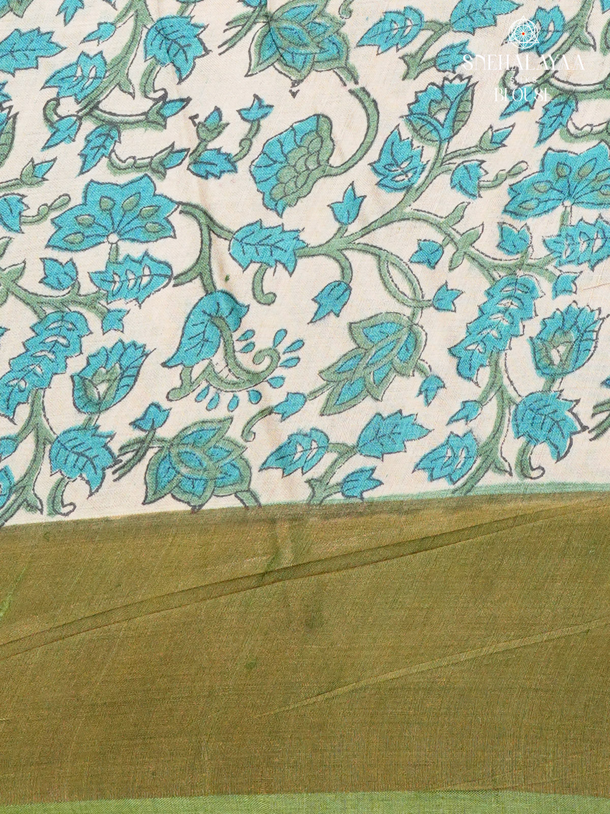 Green Tussar Silk Saree