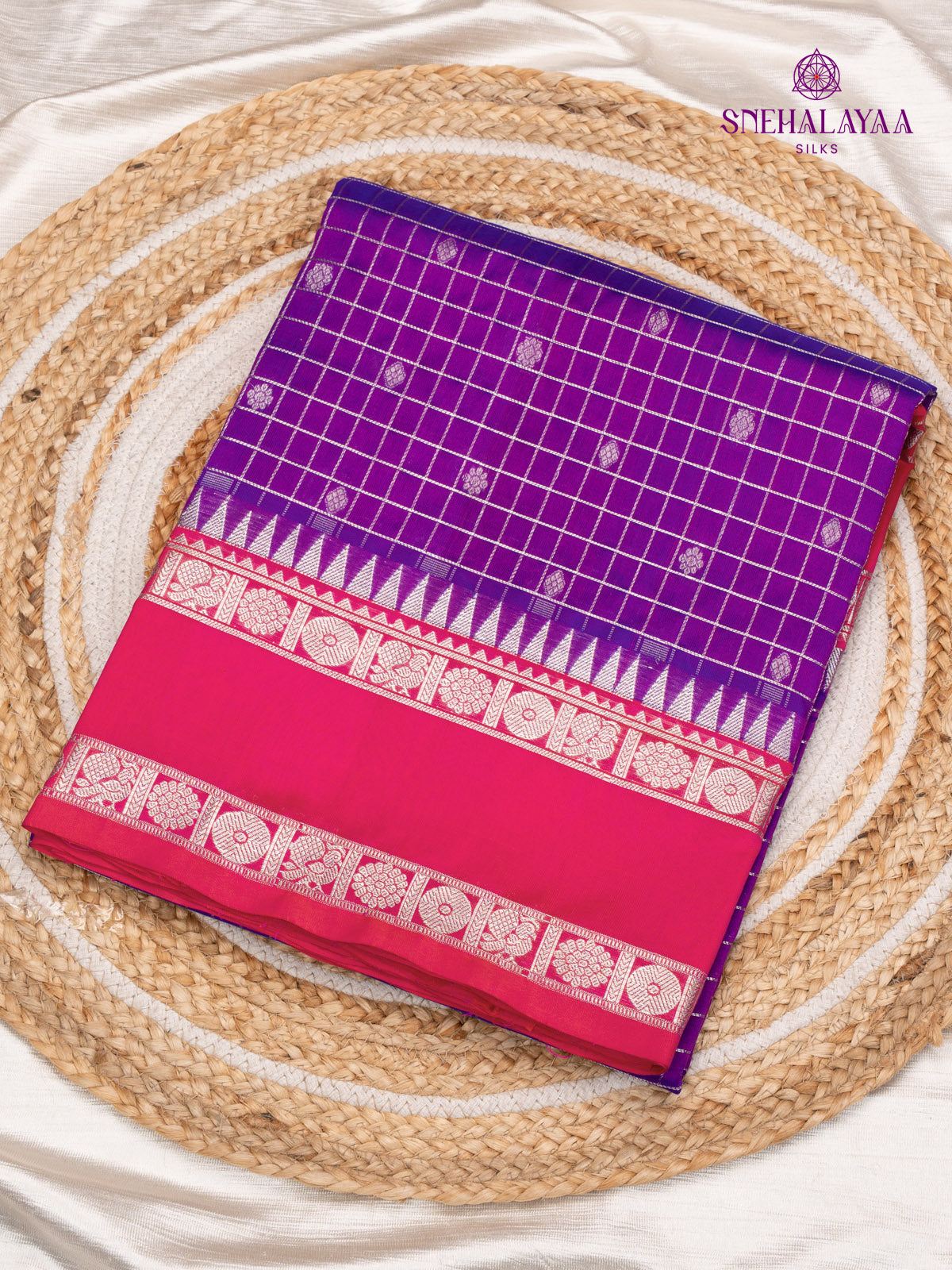 Purple Venkatagiri Silk Saree