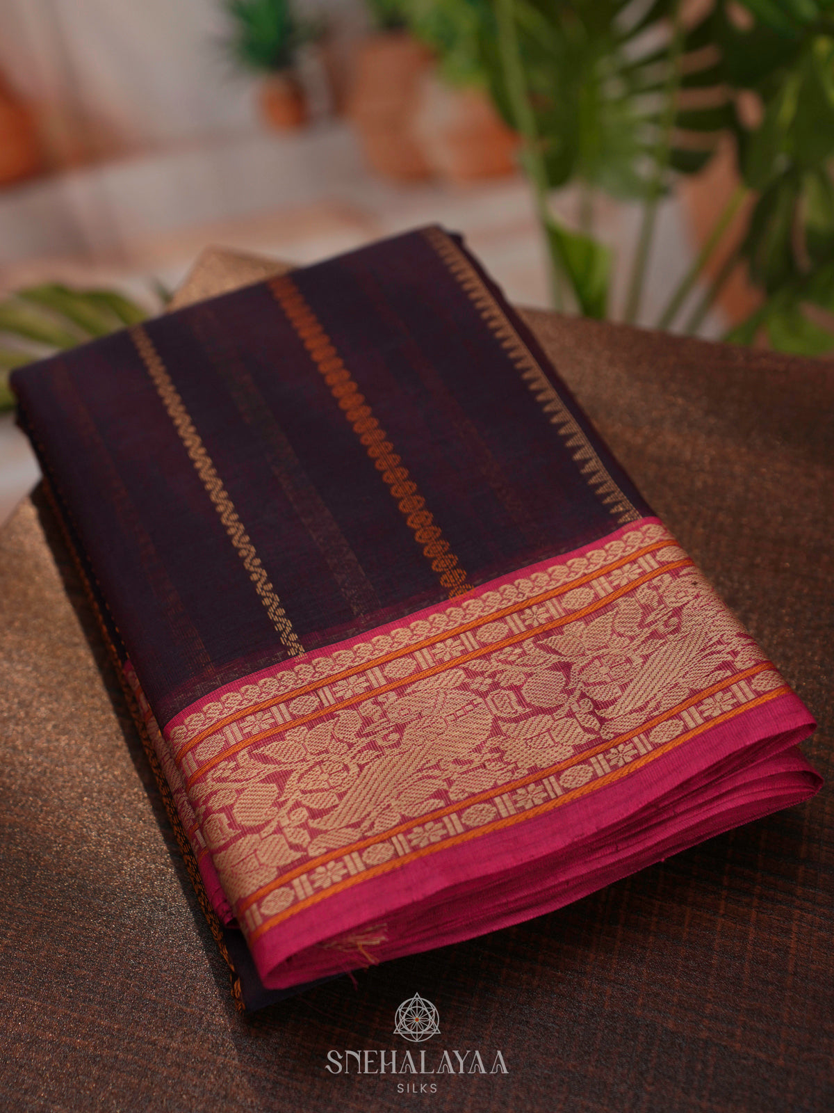 Purple Kanchi Cotton Saree