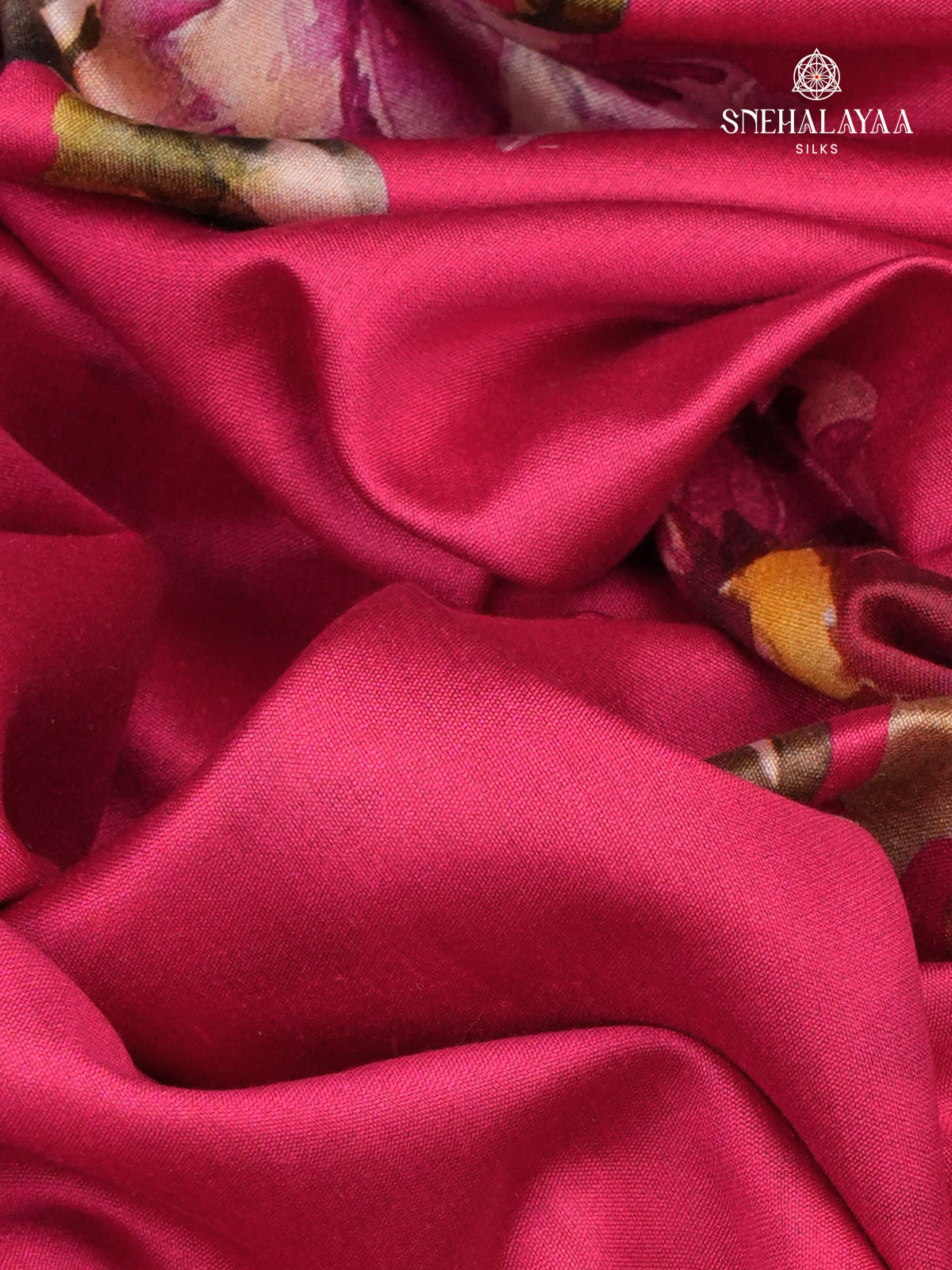 Rani Pink Chiniya Silk Saree