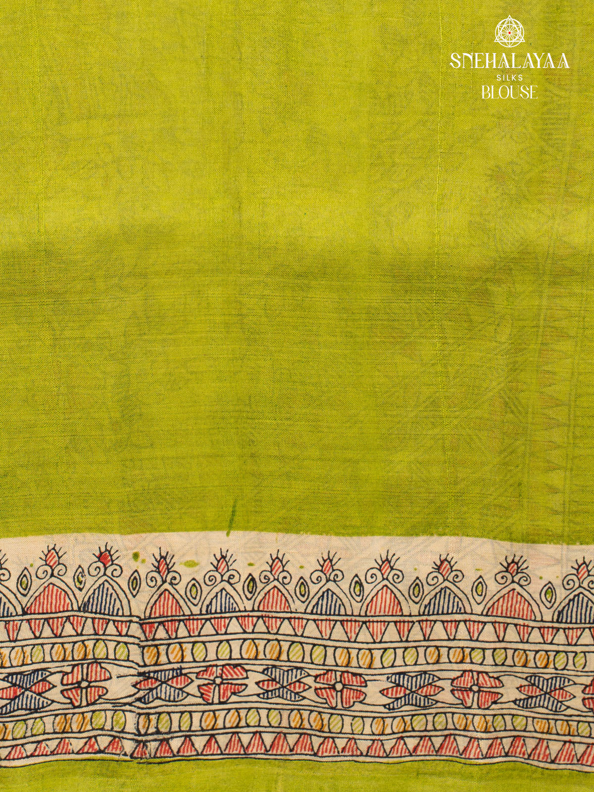 Green Printed Tussar Saree