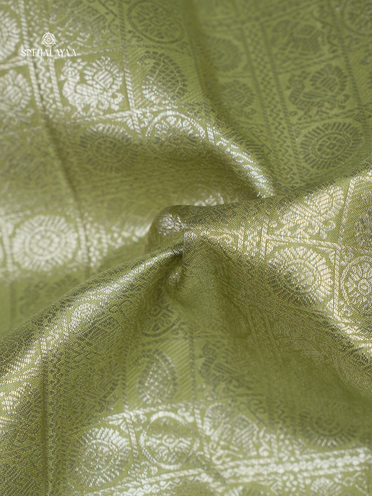 Pista Green Kanjivaram Silk Saree