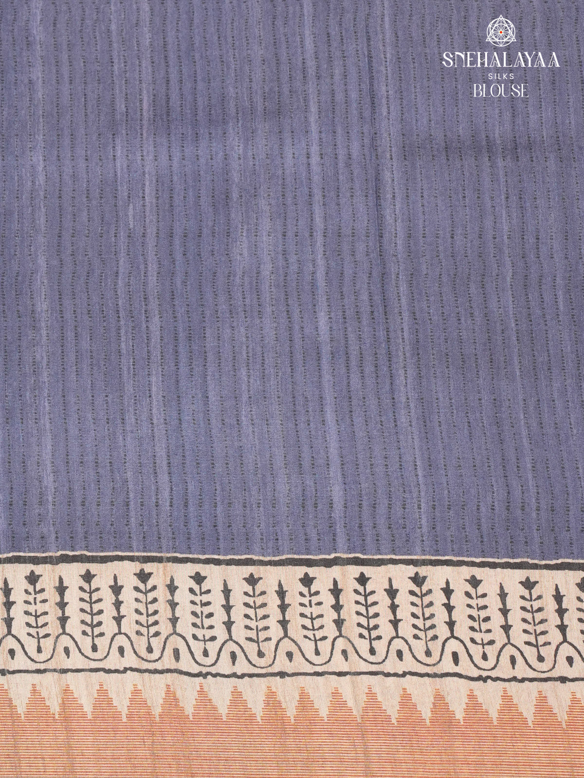 Teal Blue Tussar Saree