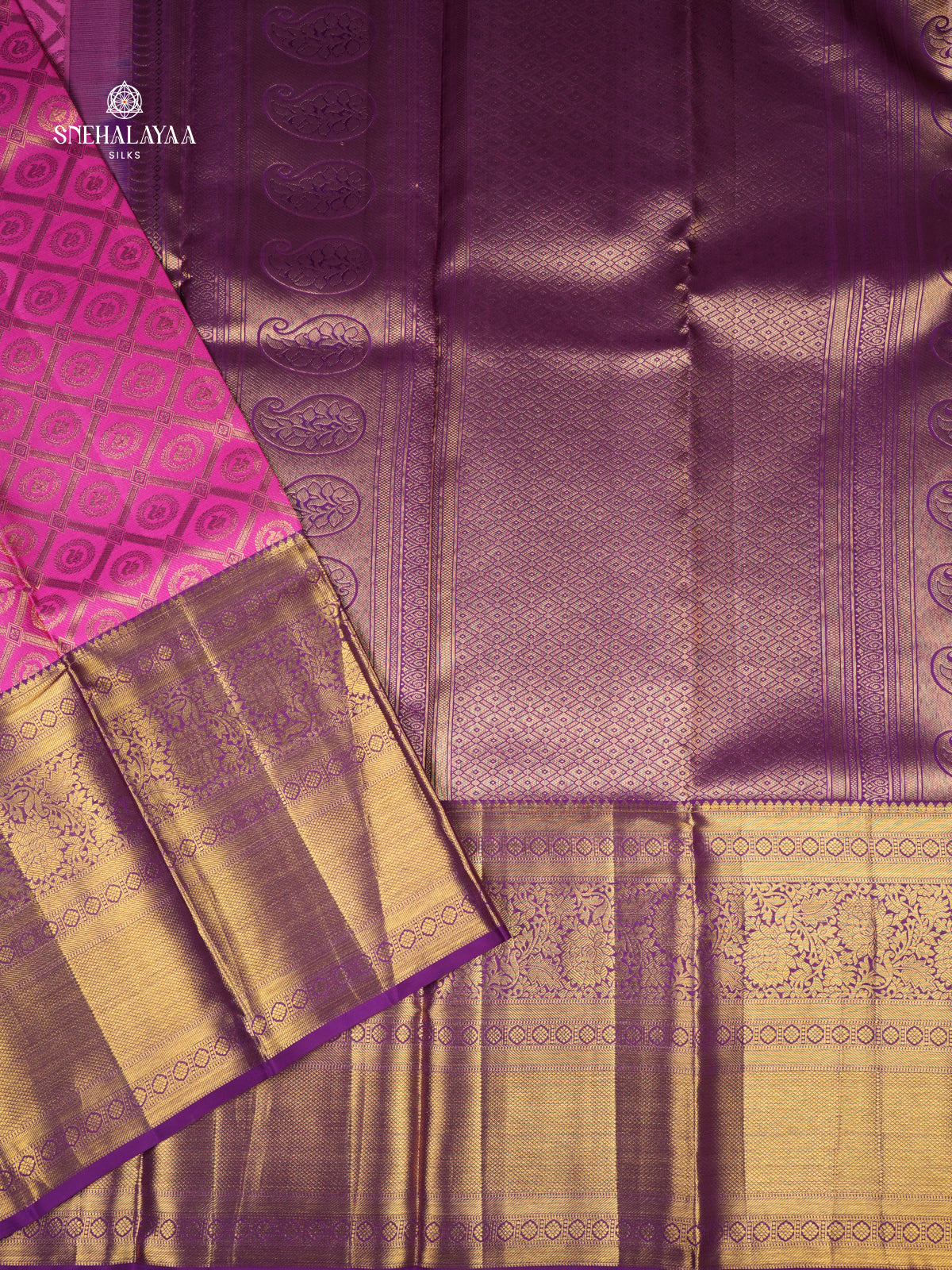 Magenta Pink Kanjivaram Silk Saree