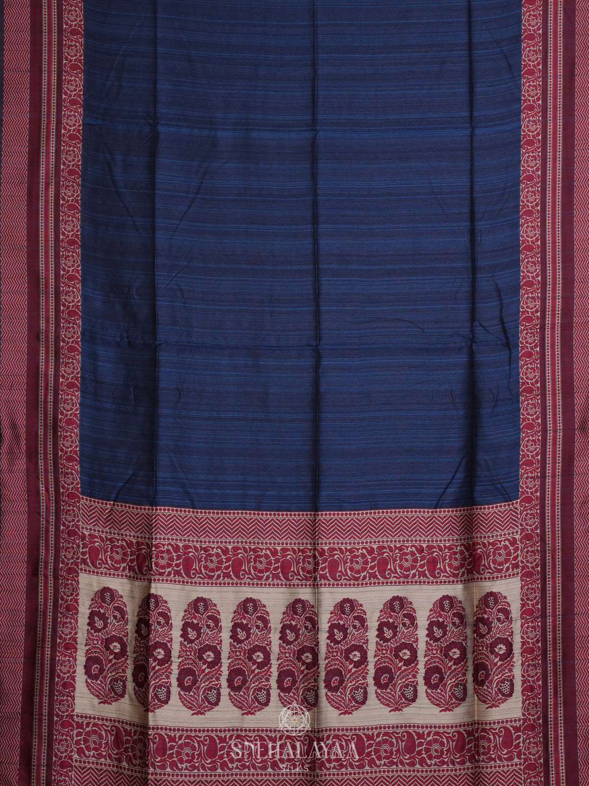 Blue Munga Tussar Saree