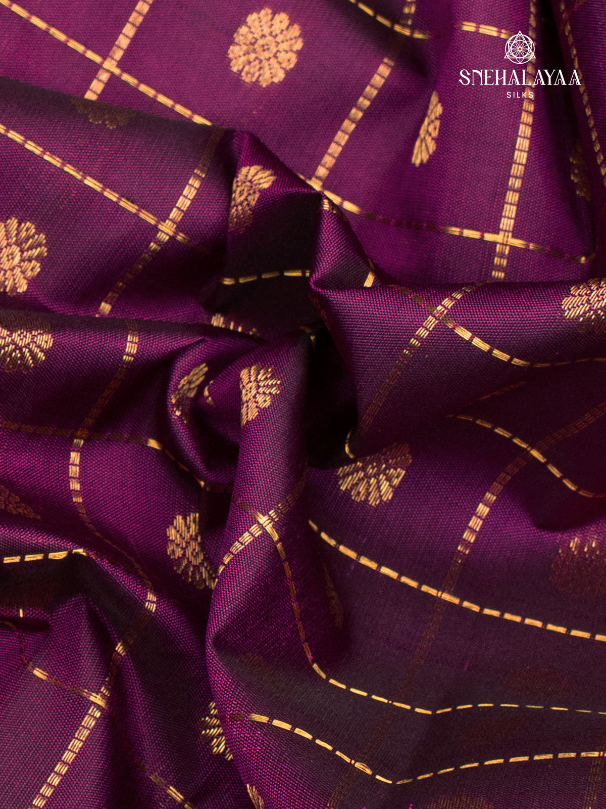 Burgundy Korvai Kanjivaram Silk Saree