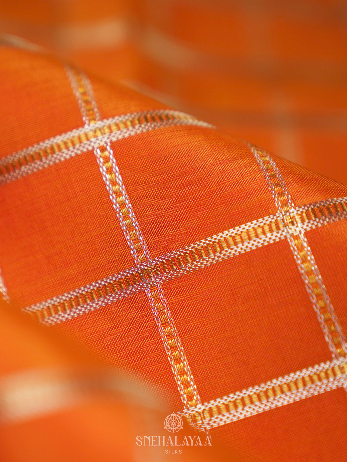 Orange Kanjivaram Silk Saree
