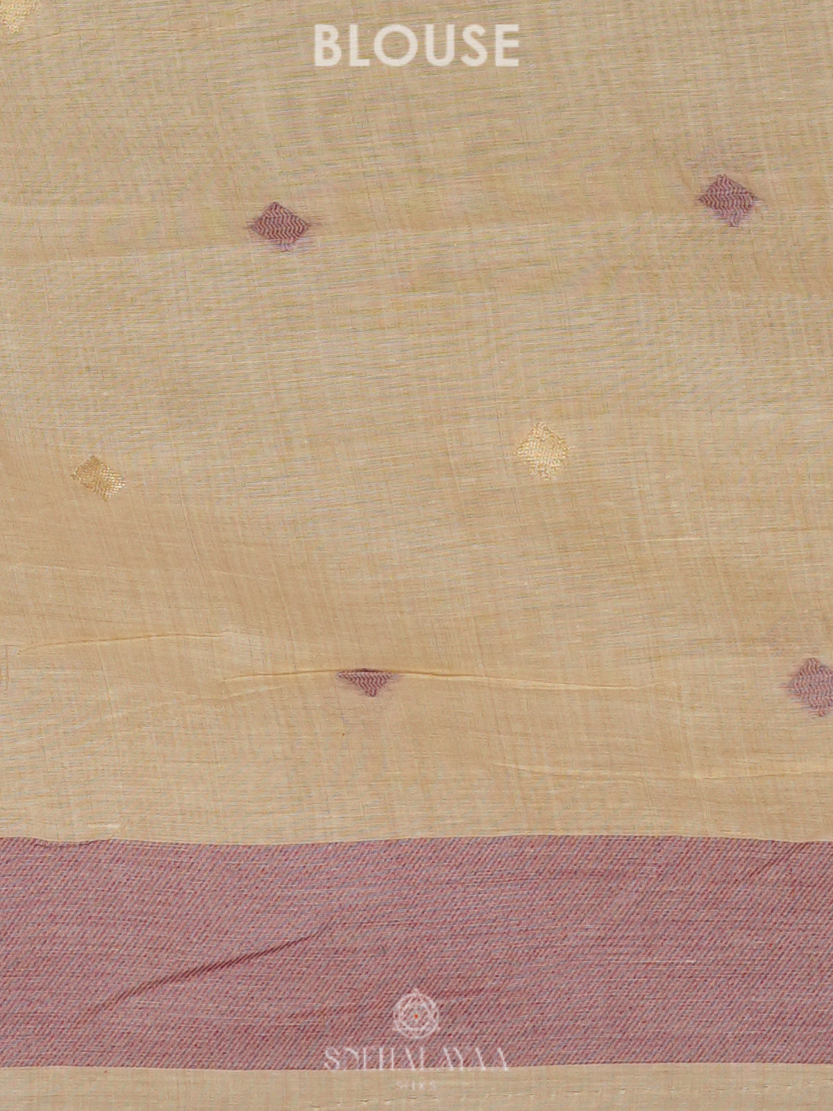 Cream Munga Cotton Saree