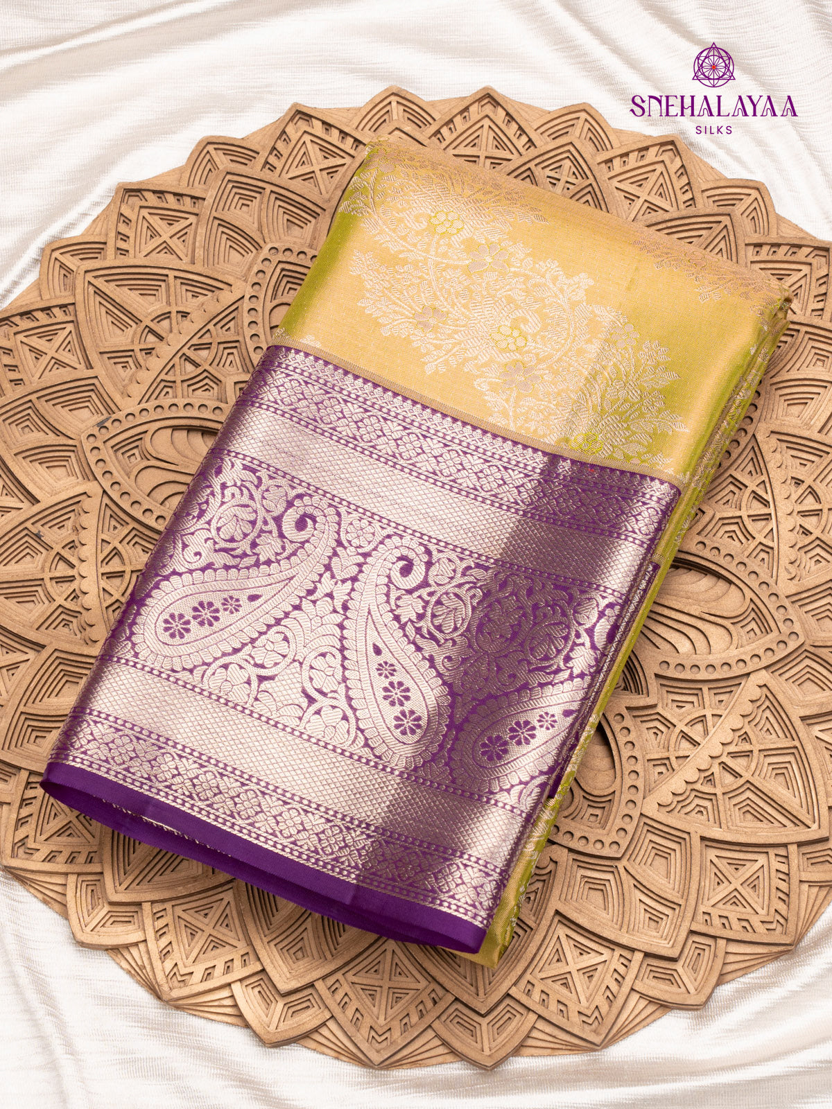 Mustard Yellow Kanjivaram Silk Saree