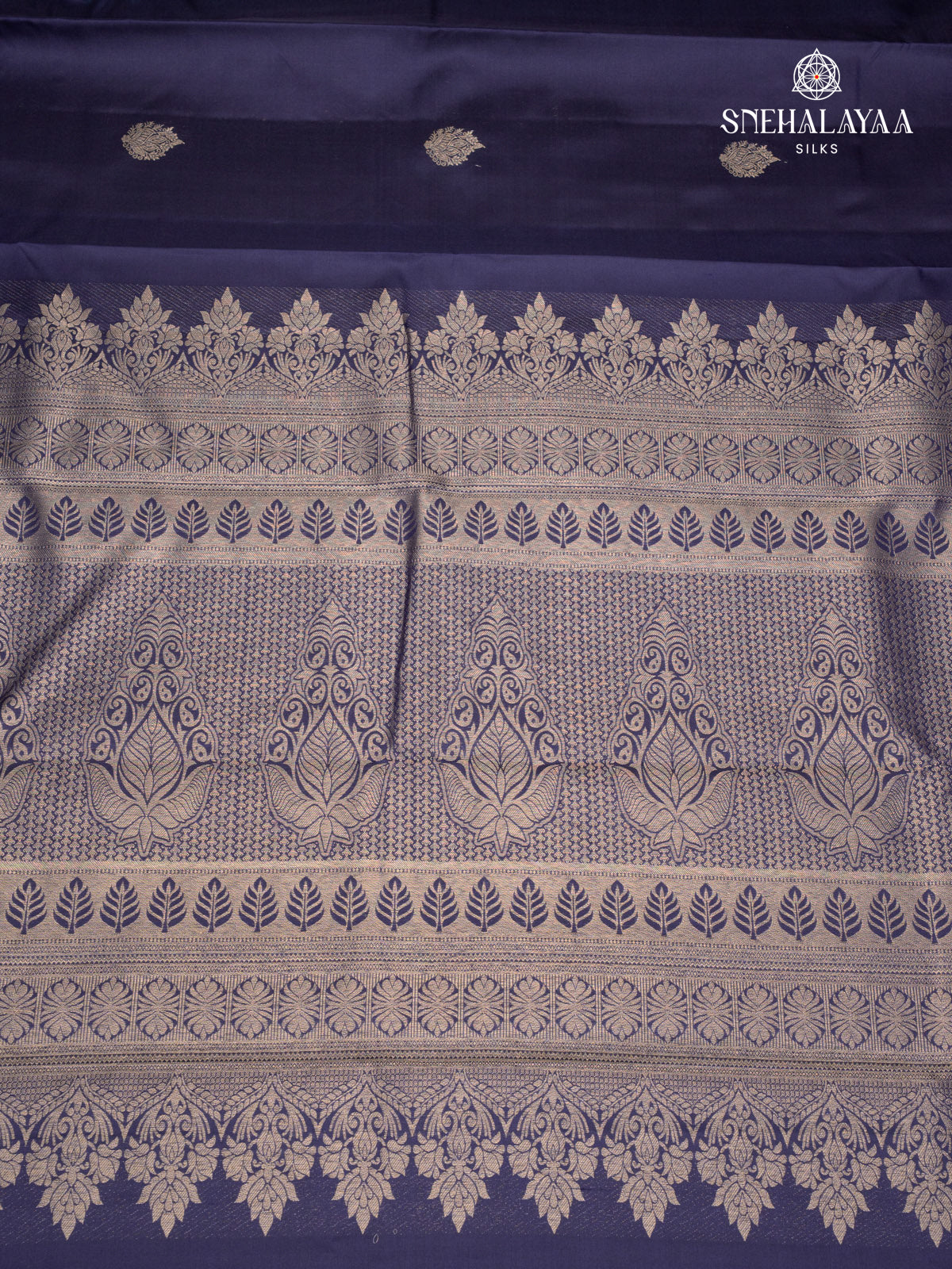 Navy Blue Kanjivaram Silk Saree