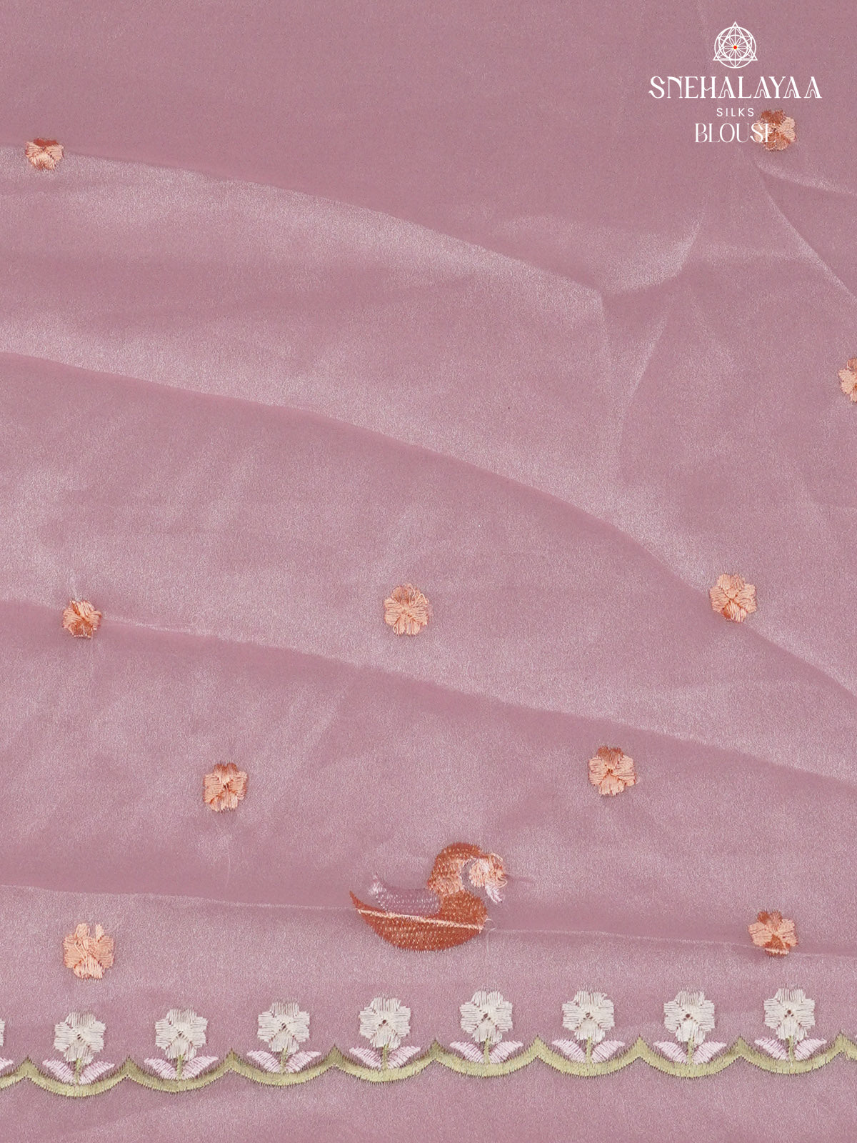 Lilac Embroidery Designer Saree