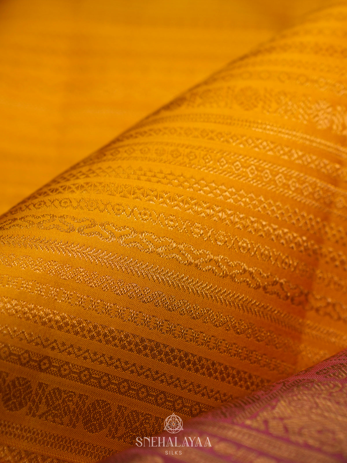 Yellow Kanjivaram Silk Saree