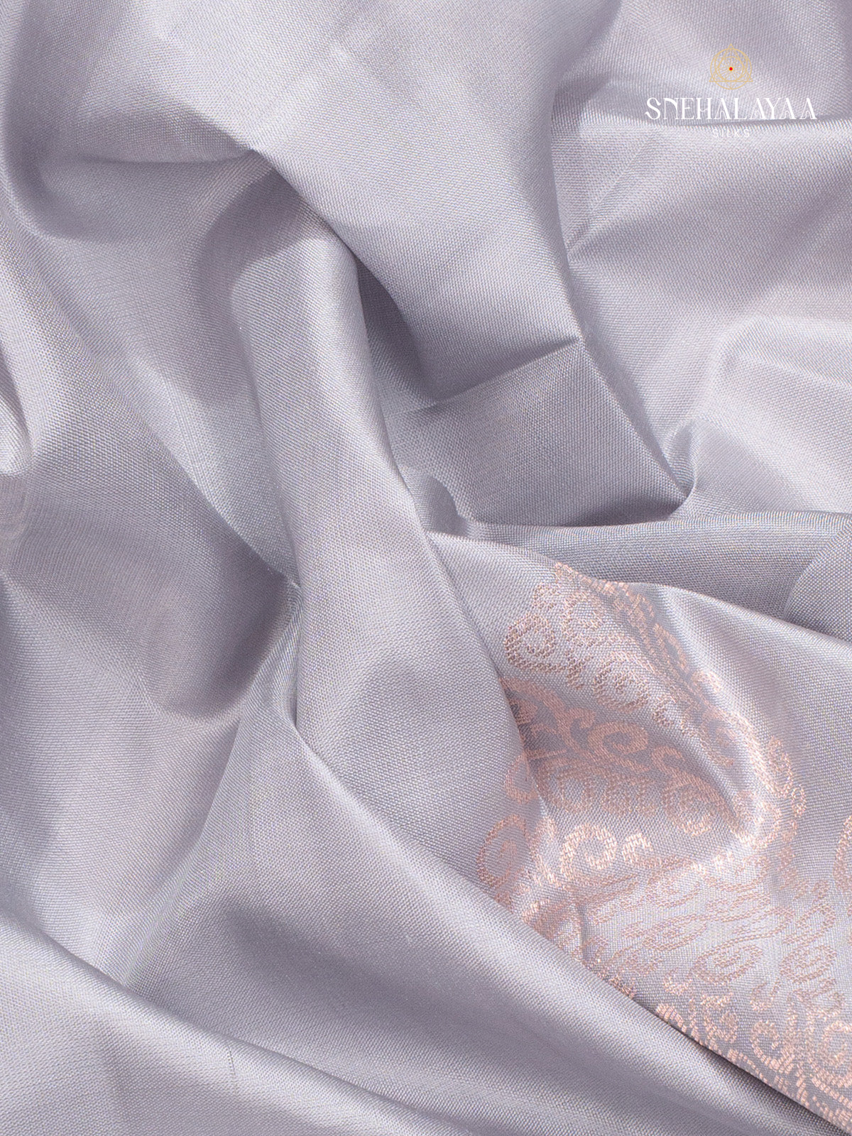 Silver Grey Kanjivaram Silk Saree