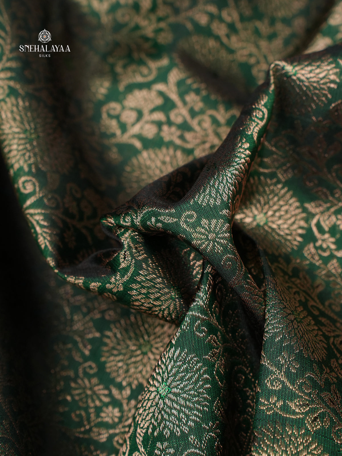 Bottle Green Kanjivaram SIlk Saree