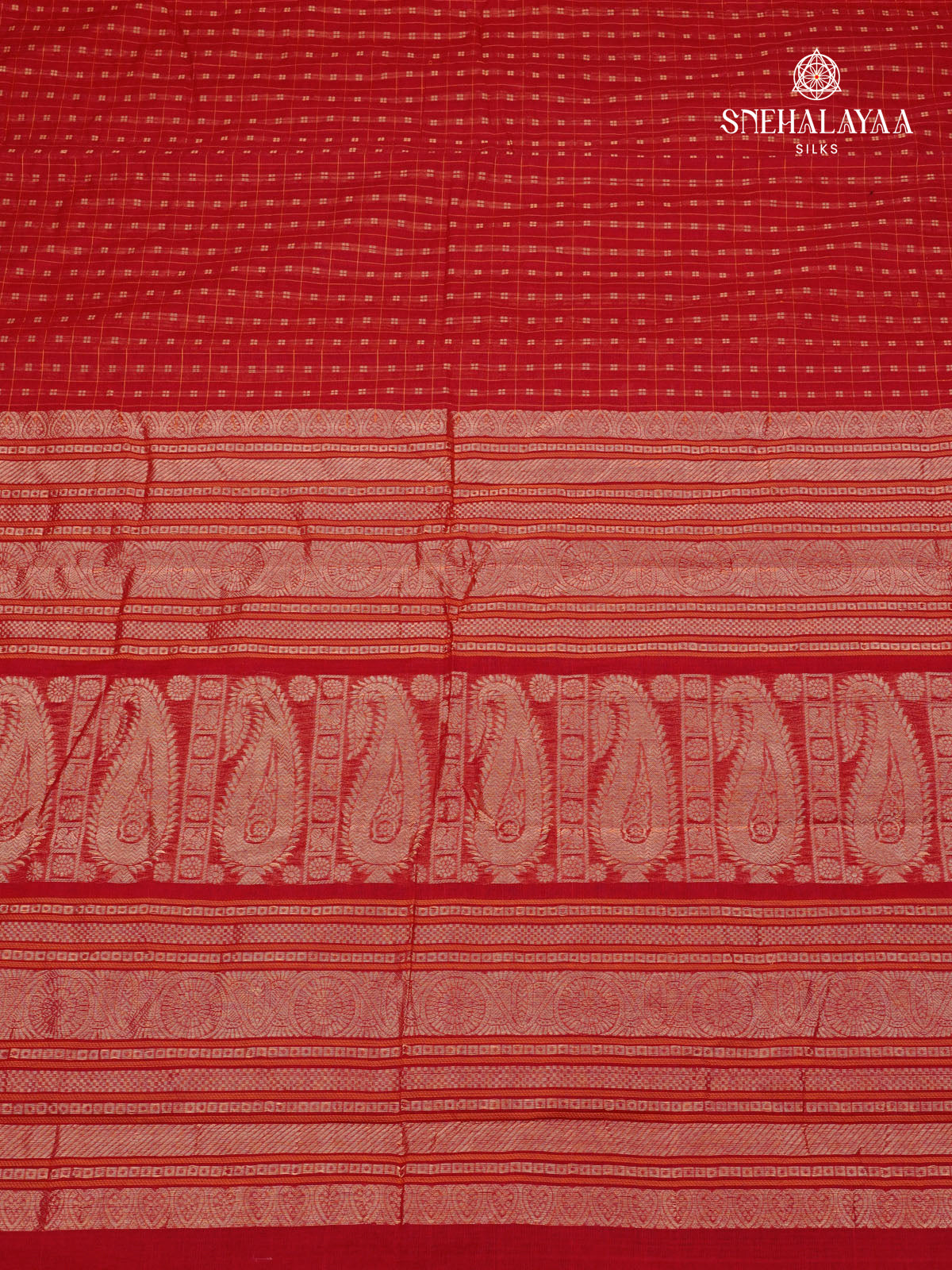 Crimson Red Pure Kanchi Cotton Saree