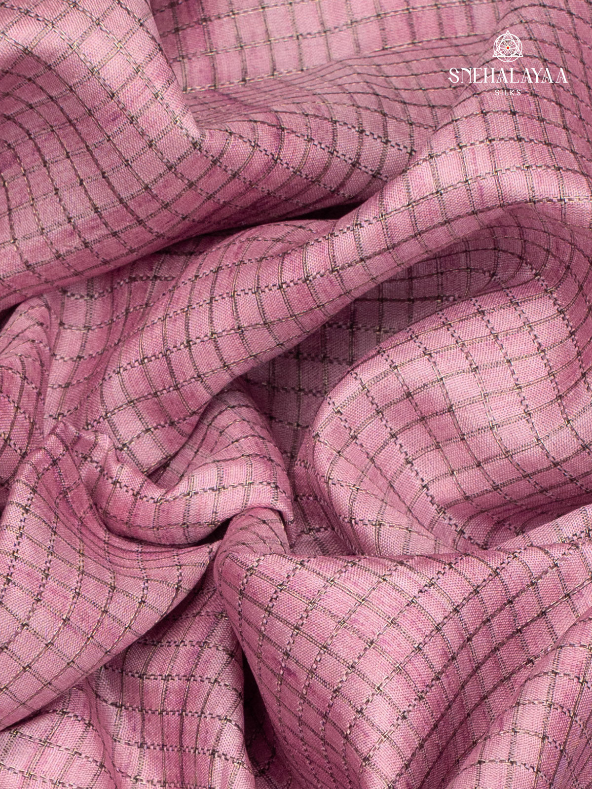 Pastel Pink Tussar Saree