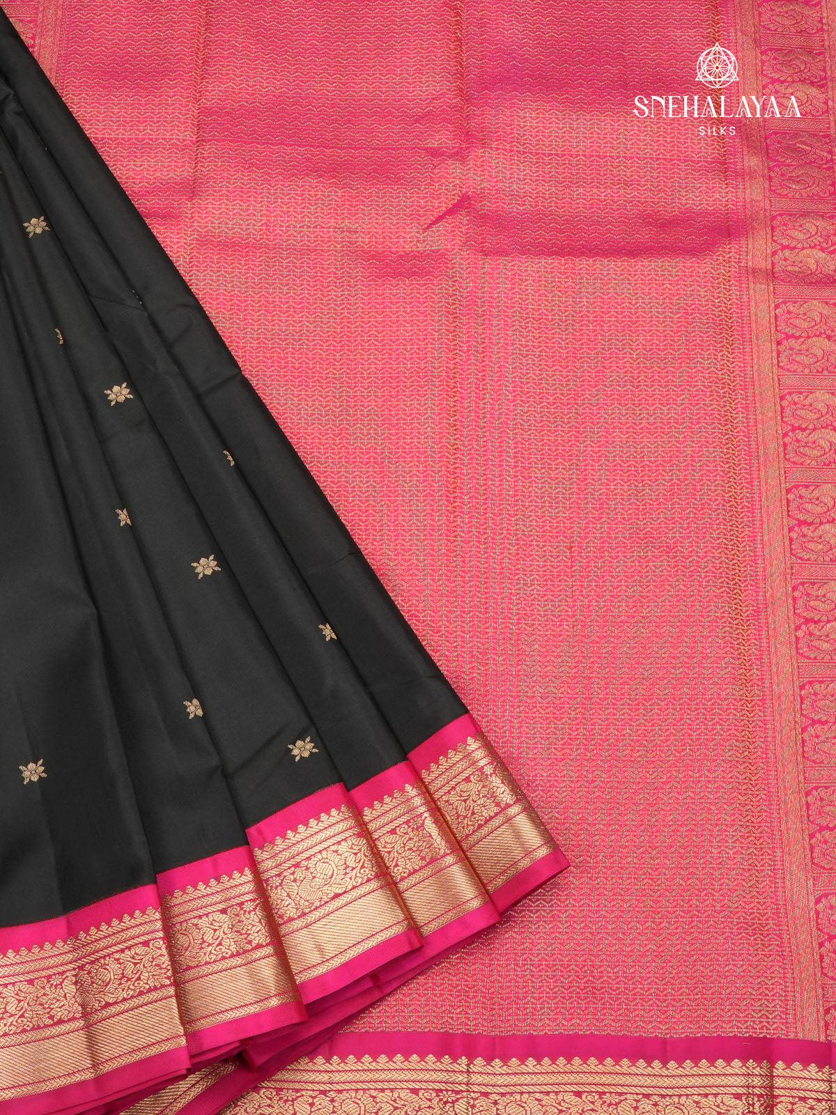 Black Kanjivaram Silk Saree
