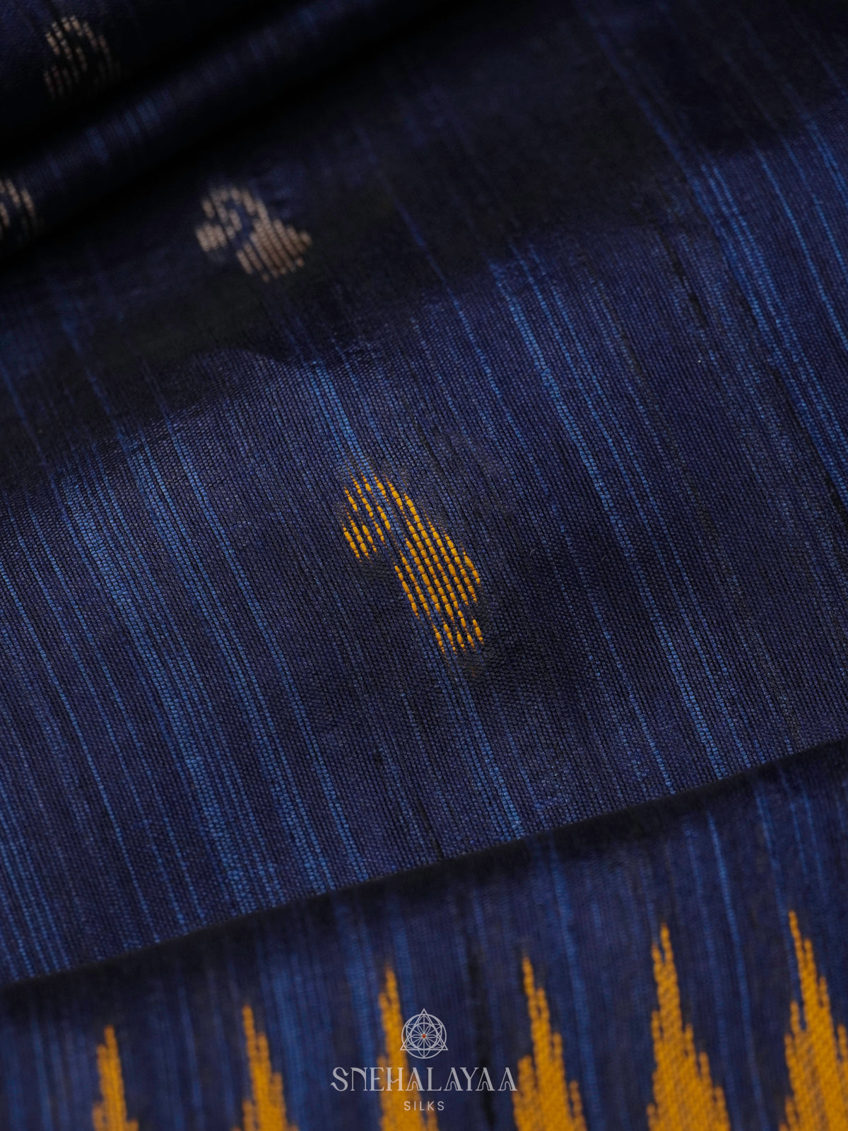 Blue Munga Tussar Saree
