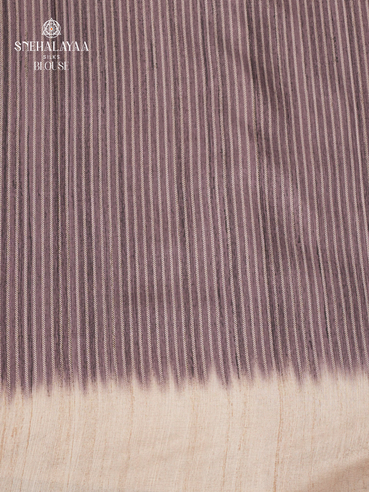 Brown Tussar Embroidery Saree