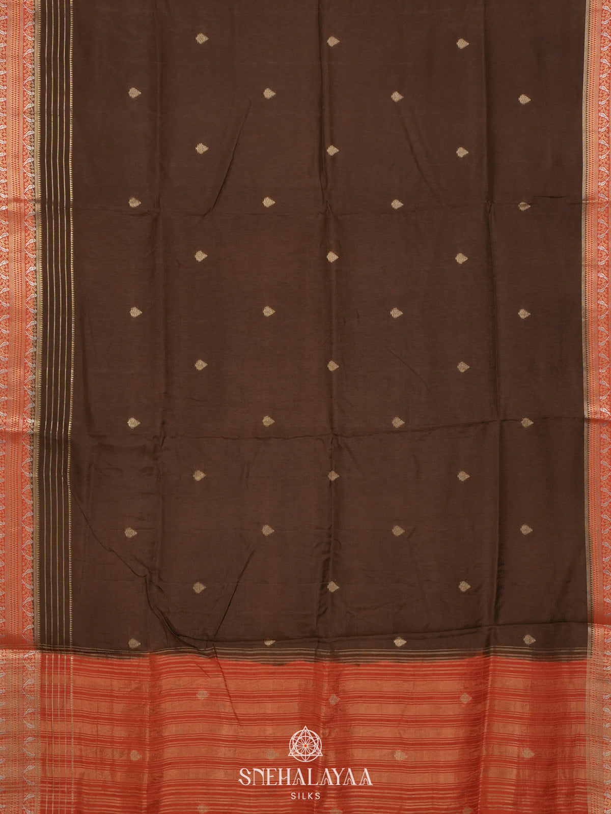 Brown Banaras Silk Saree