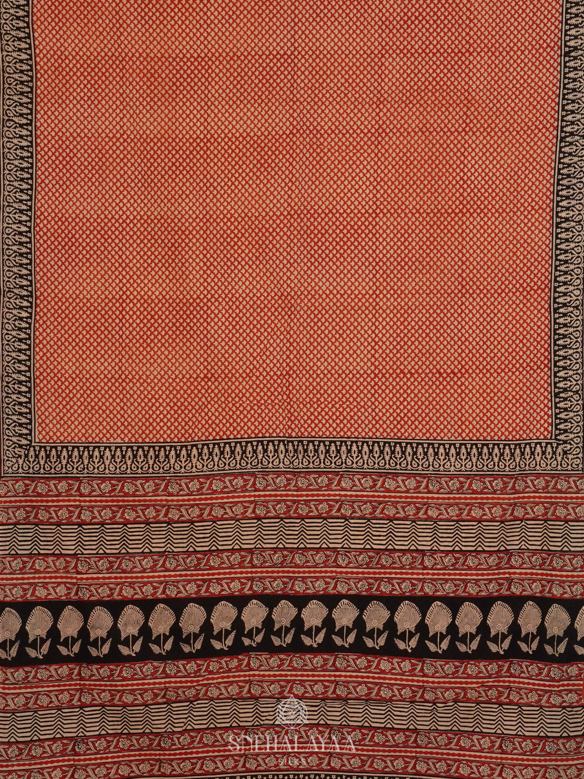 Maroon Jaipur Cotton Saree