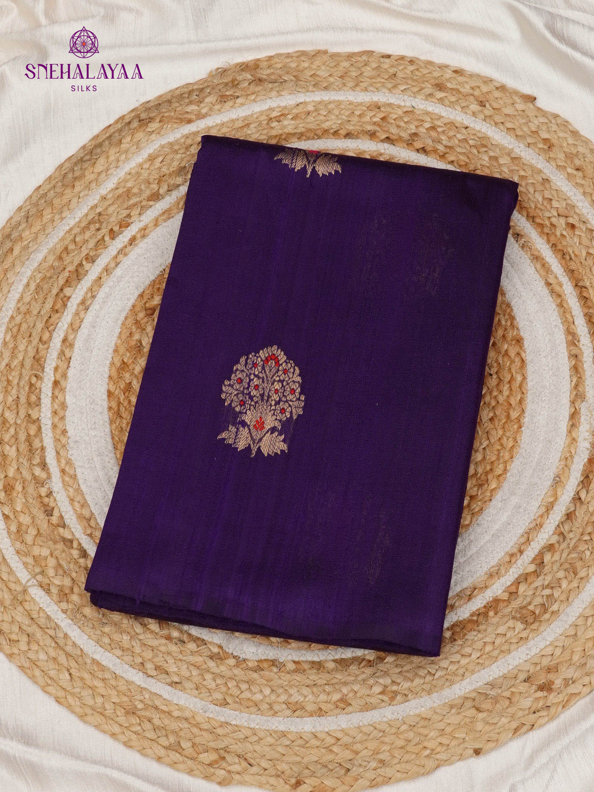 Purple Banaras Raw Silk Saree