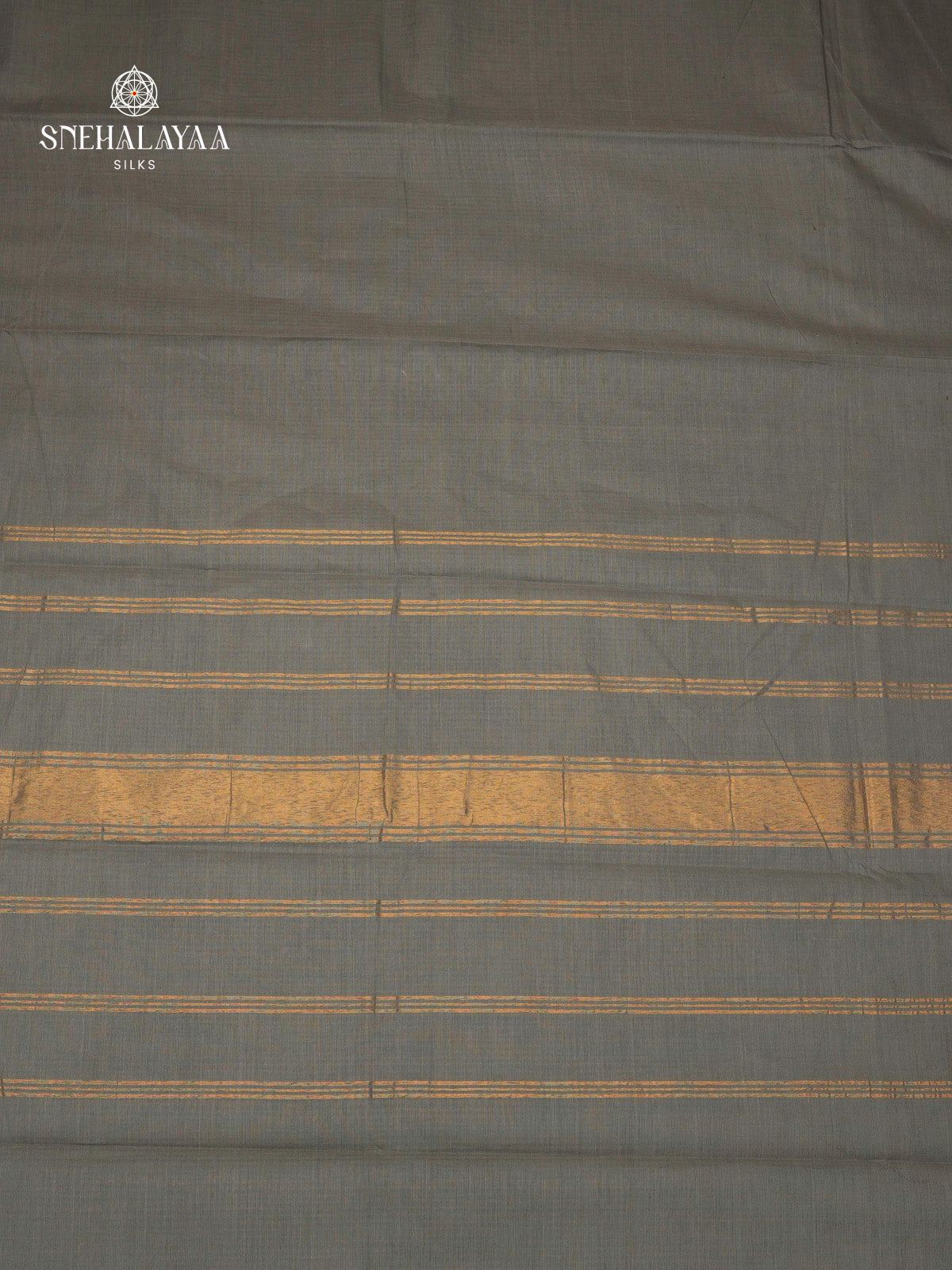 Charcoal Grey Chettinad Cotton Saree