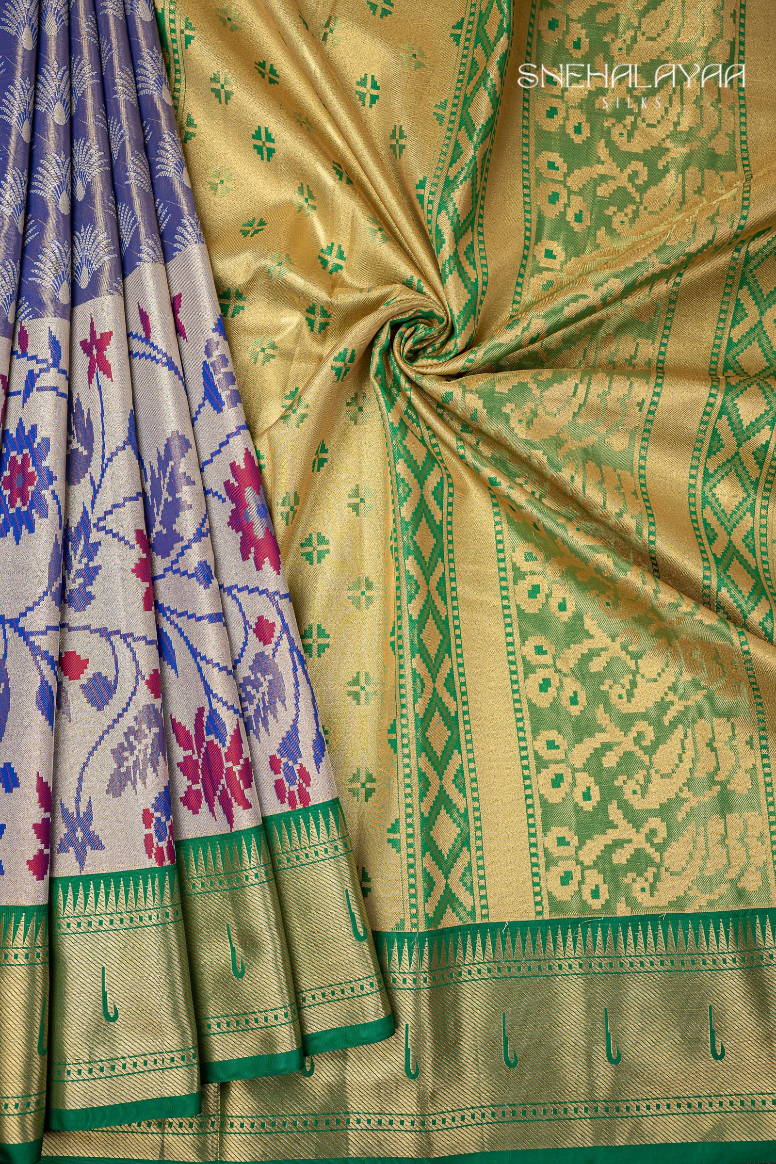 Cloud Grey Art Silk Saree