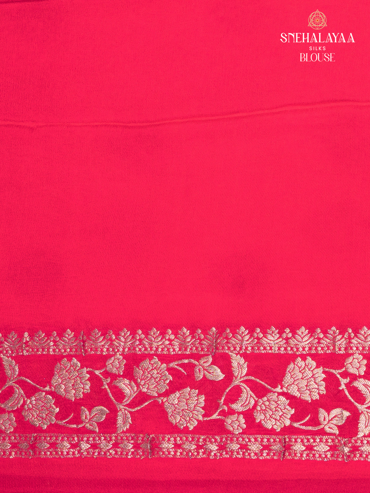 Pink Banaras Crepe Silk Saree