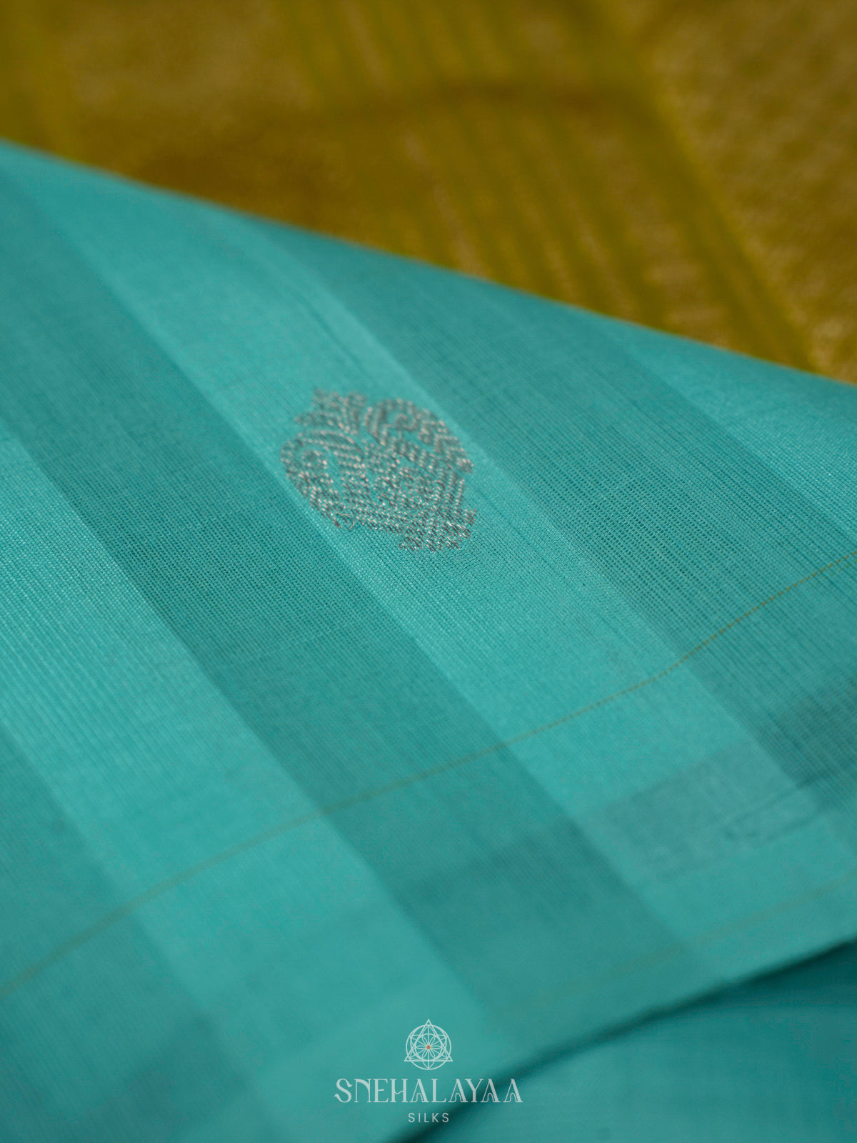Blue Kanchi Linen Silk Saree