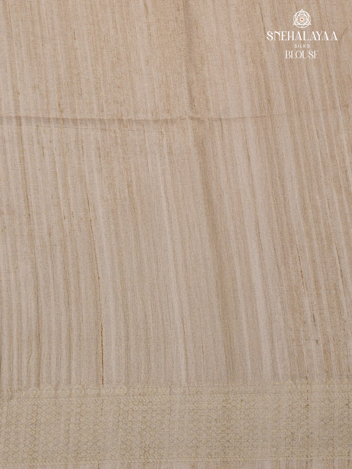 Beige Floral Printed Tussar Saree